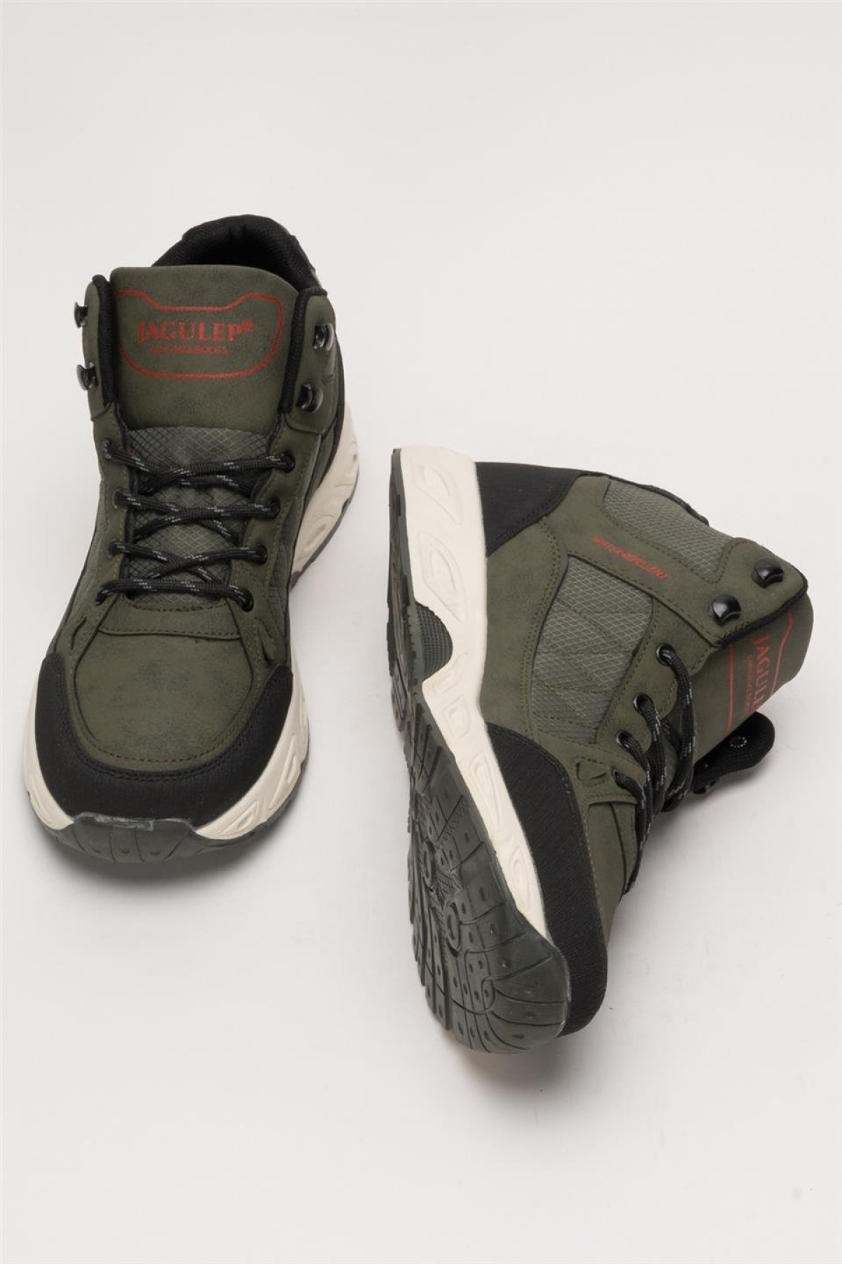 Outdoor Bot Ayakkabı Kışlık Dayanıklı Sağlam Taban Bağcıklı HAKİ - Görsel 8