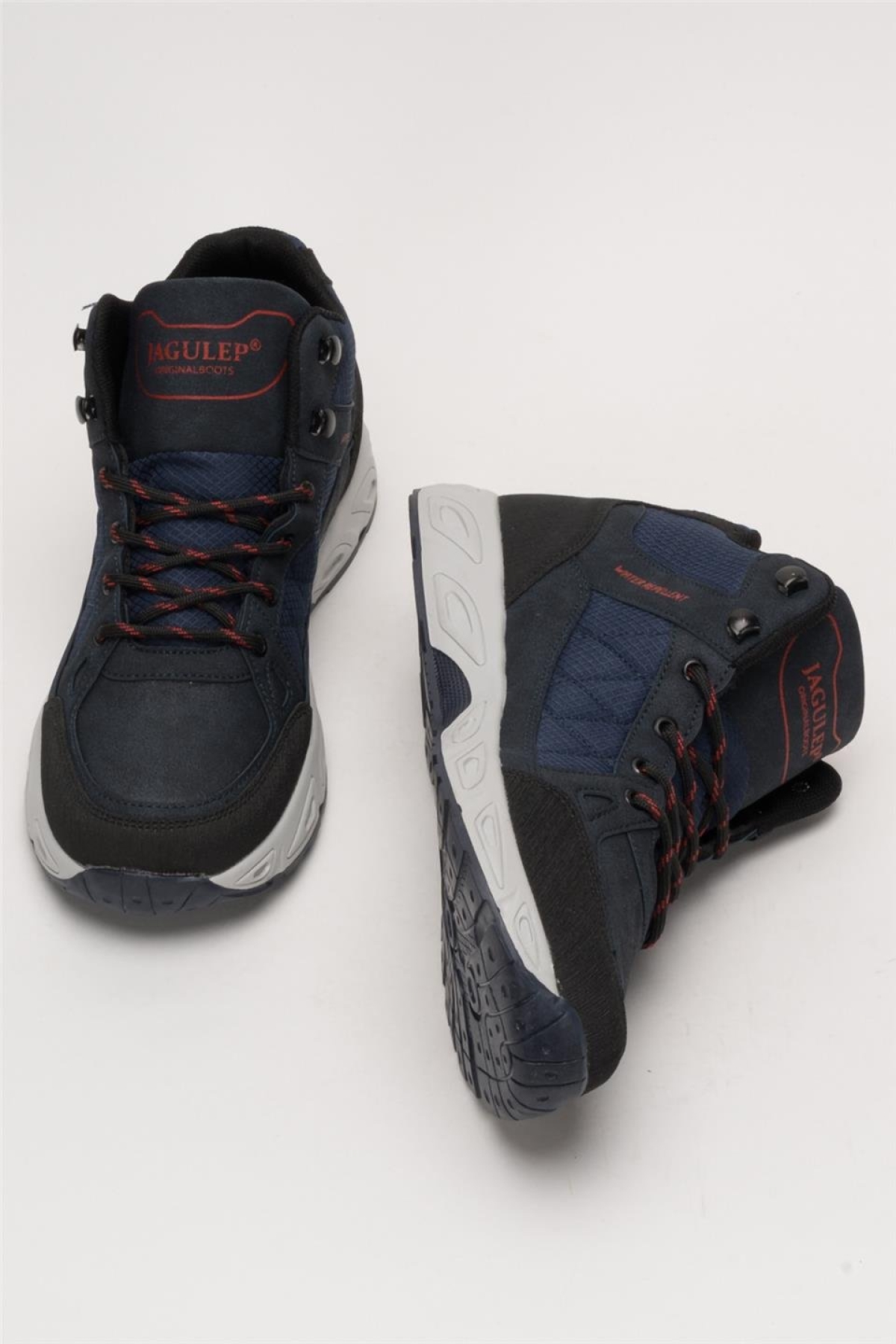 Outdoor Bot Ayakkabı Kışlık Dayanıklı Sağlam Taban Bağcıklı LACİVERT - Görsel 8