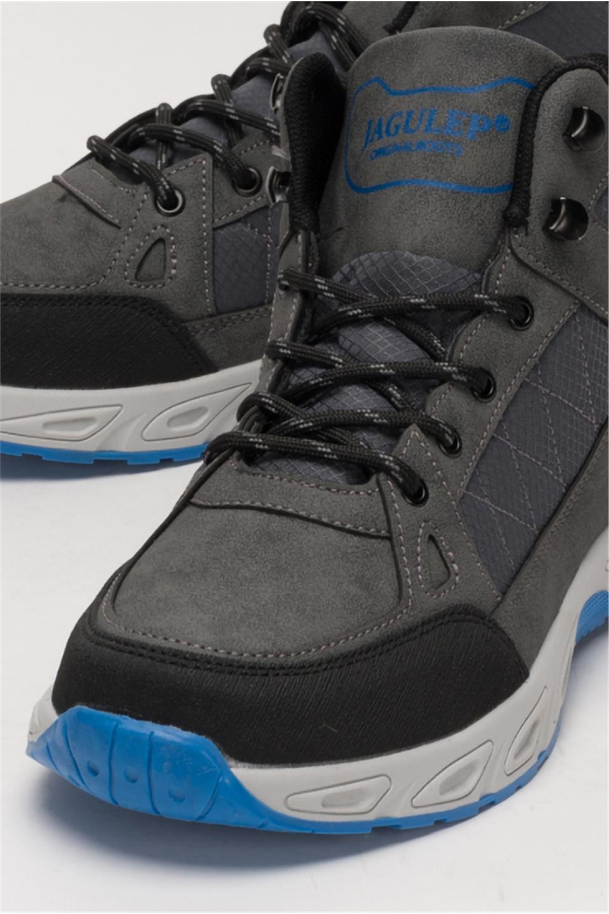 Outdoor Bot Ayakkabı Kışlık Dayanıklı Sağlam Taban Bağcıklı FÜME - Görsel 6
