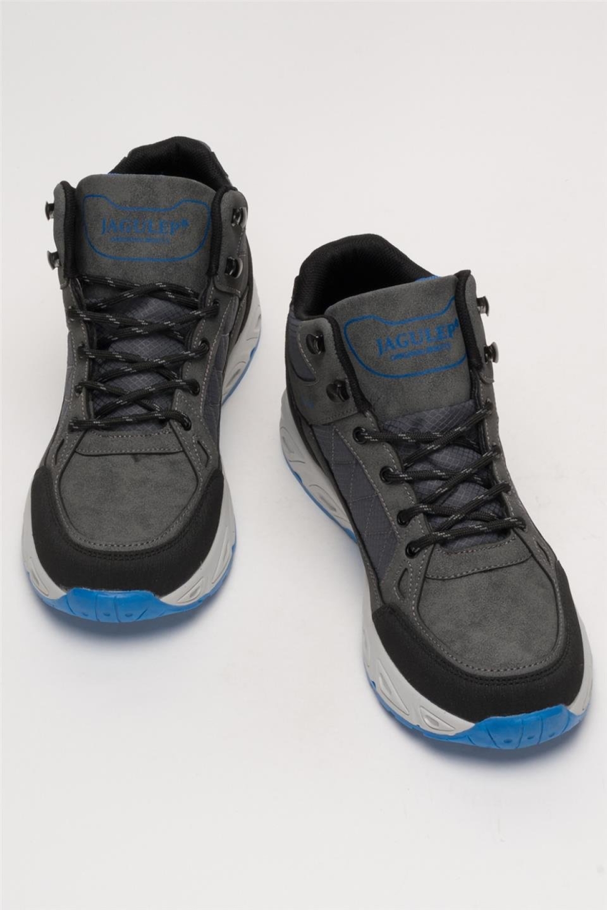 Outdoor Bot Ayakkabı Kışlık Dayanıklı Sağlam Taban Bağcıklı FÜME - Görsel 7