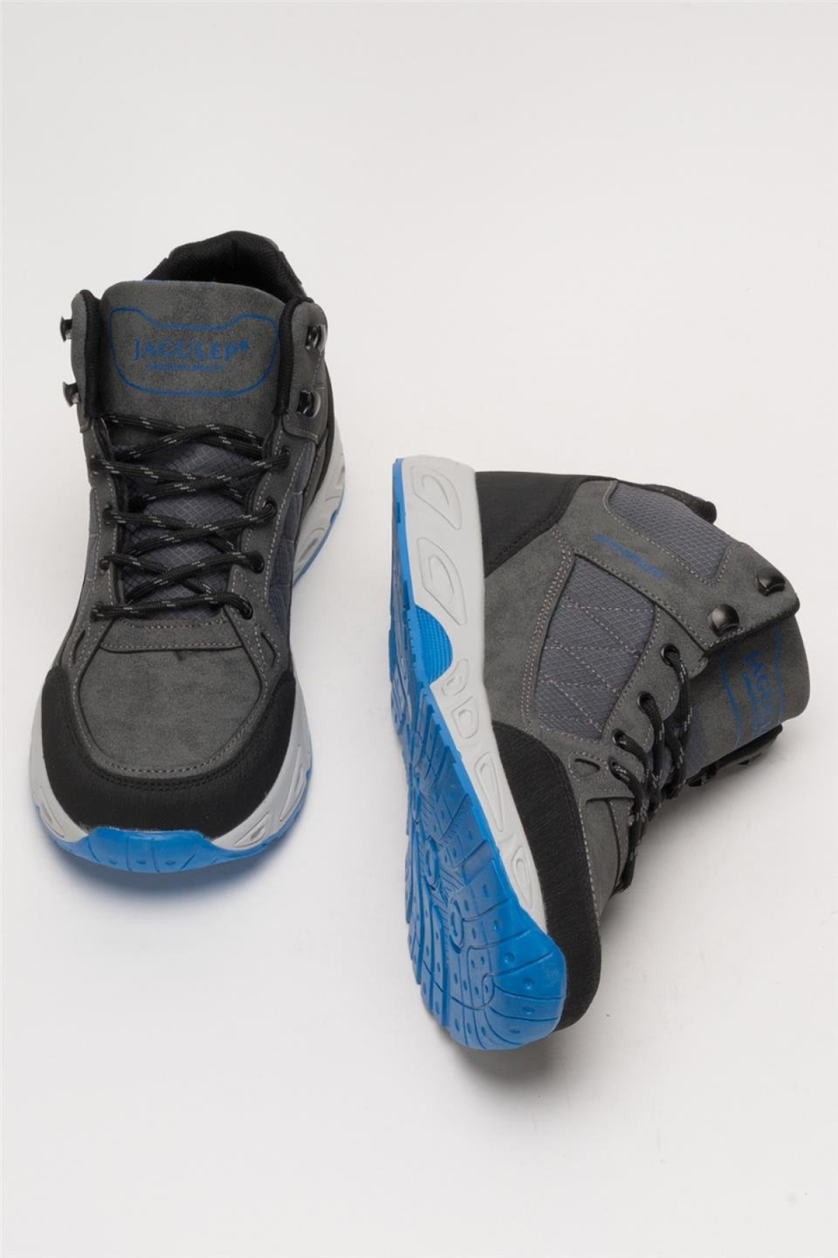 Outdoor Bot Ayakkabı Kışlık Dayanıklı Sağlam Taban Bağcıklı FÜME - Görsel 8