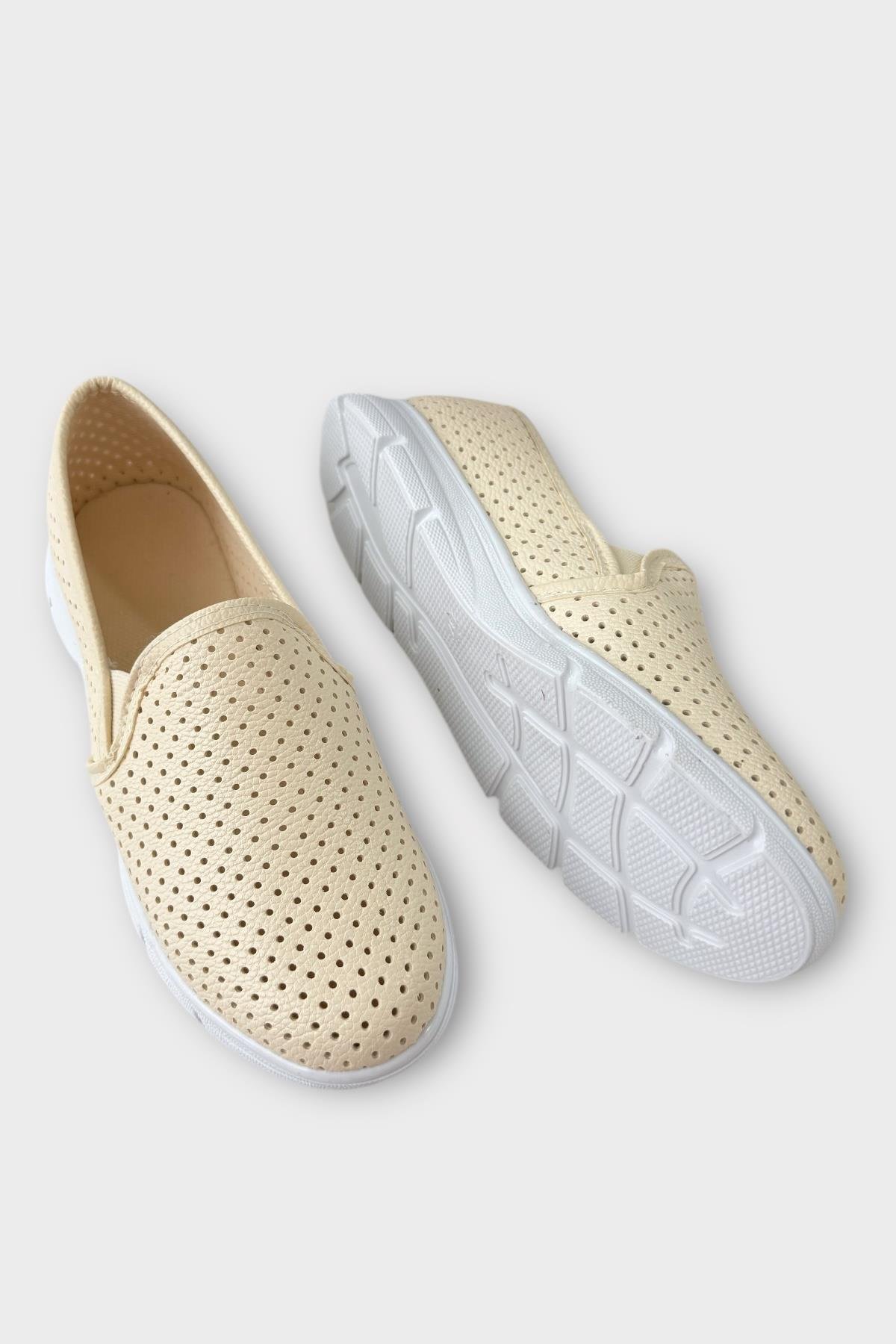 Kadın Babet Rahat Hafif Ayakkabı BEJ - Görsel 5