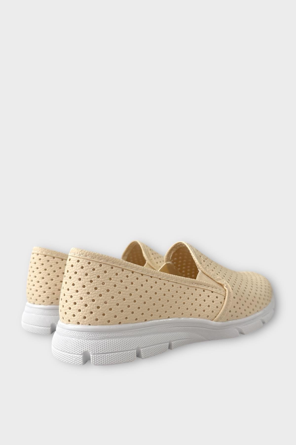 Kadın Babet Rahat Hafif Ayakkabı BEJ - Görsel 6