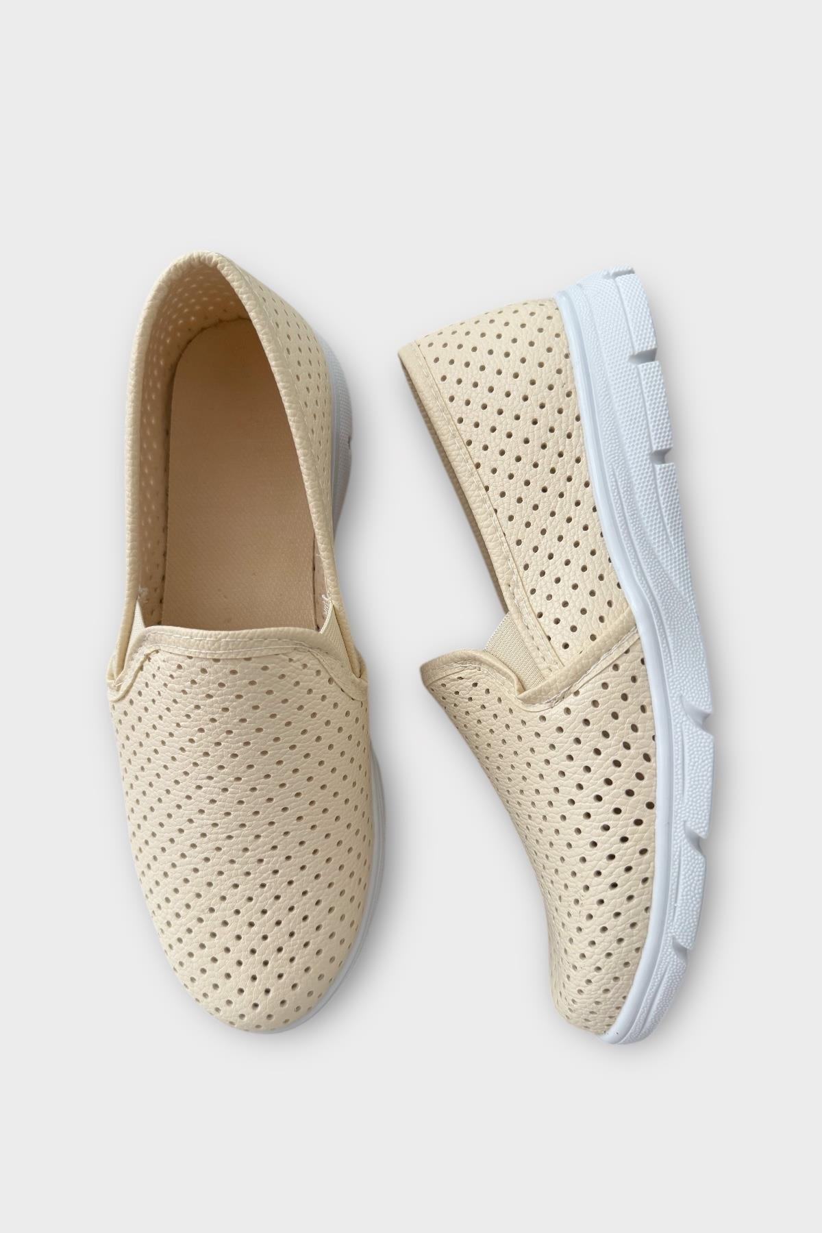 Kadın Babet Rahat Hafif Ayakkabı BEJ - Görsel 7