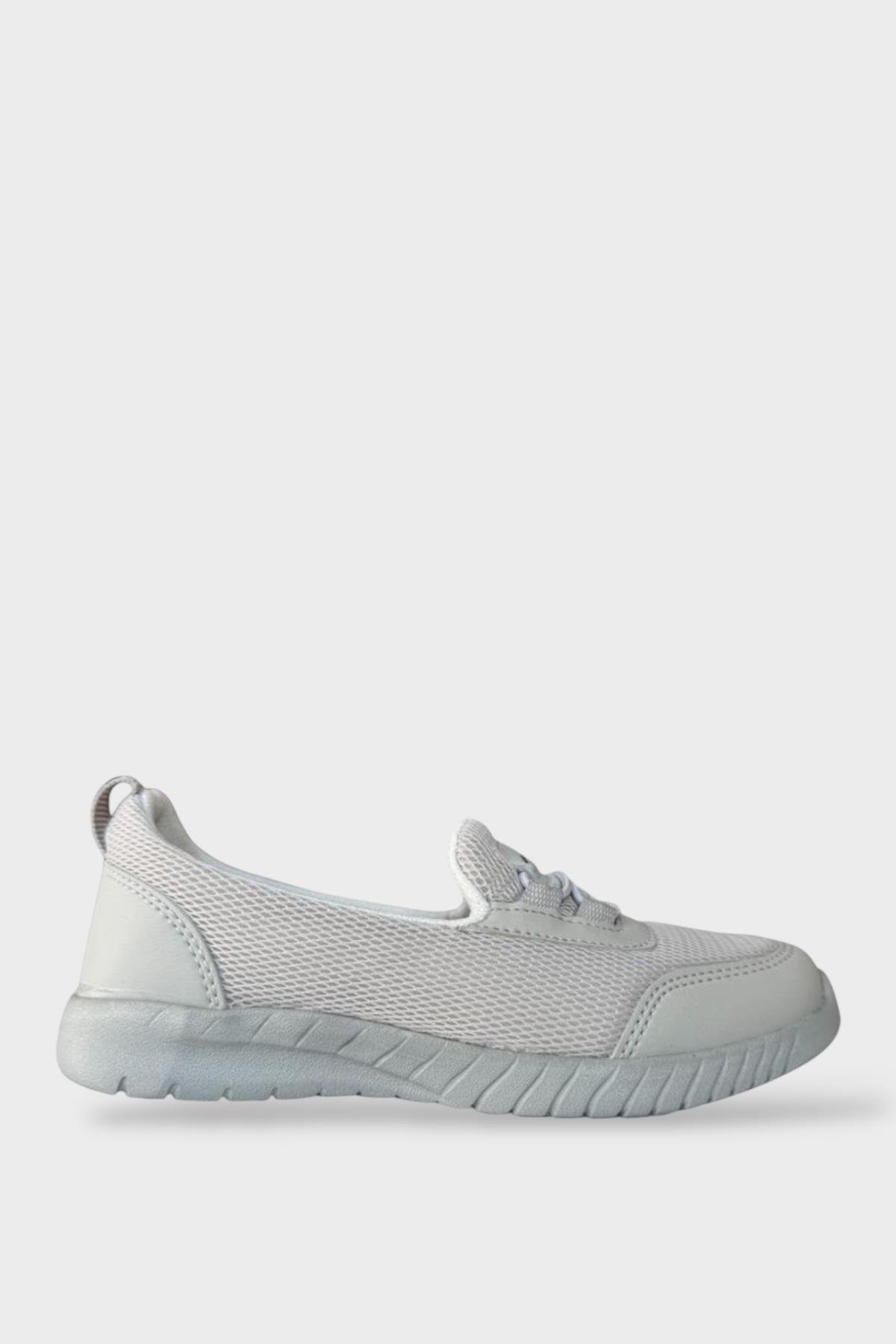 Akıllı Bağcıklı Çocuk Babet Ayakkabı GRİ - Görsel 2