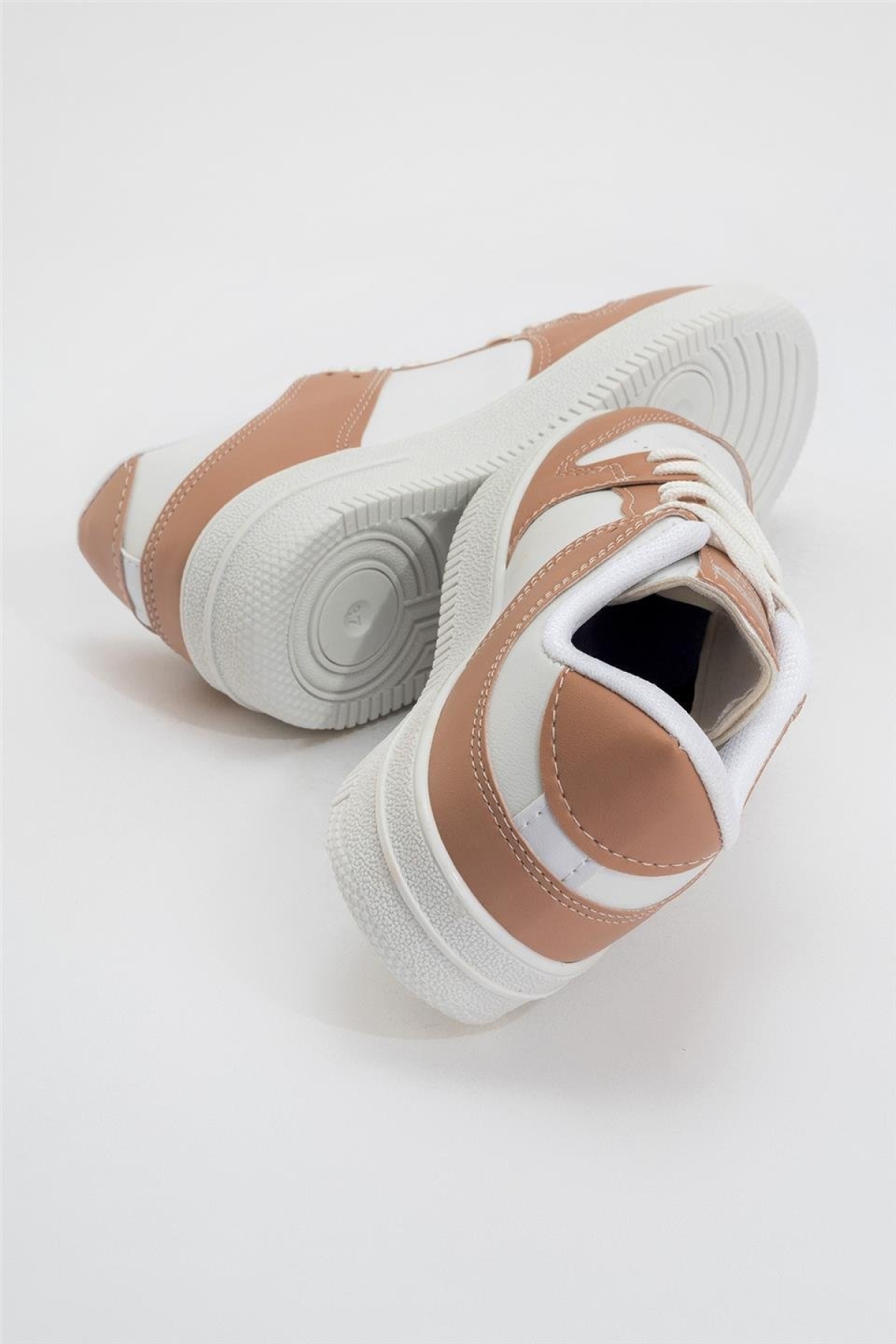 Unisex Spor Sneaker Ayakkabı BEYAZ - PUDRA - Görsel 5