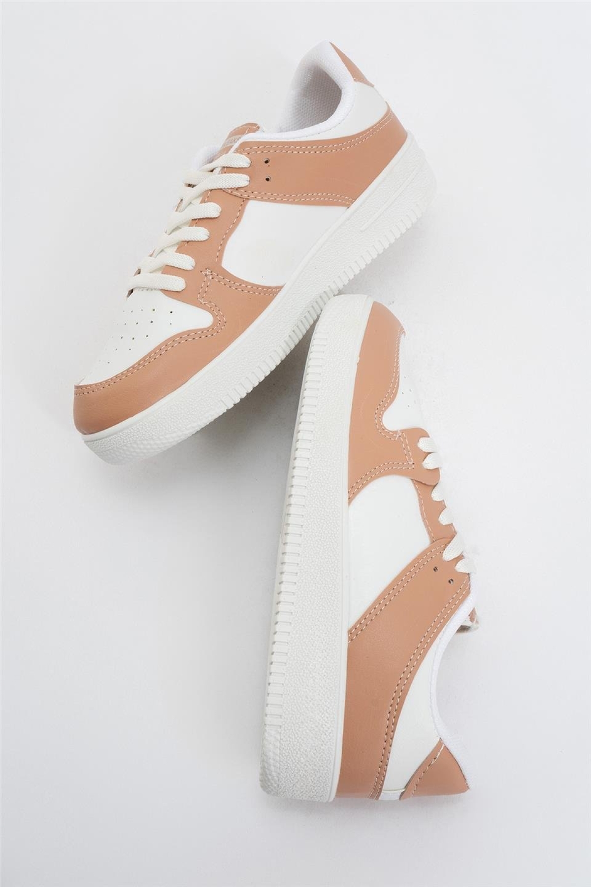 Unisex Spor Sneaker Ayakkabı BEYAZ - PUDRA - Görsel 7