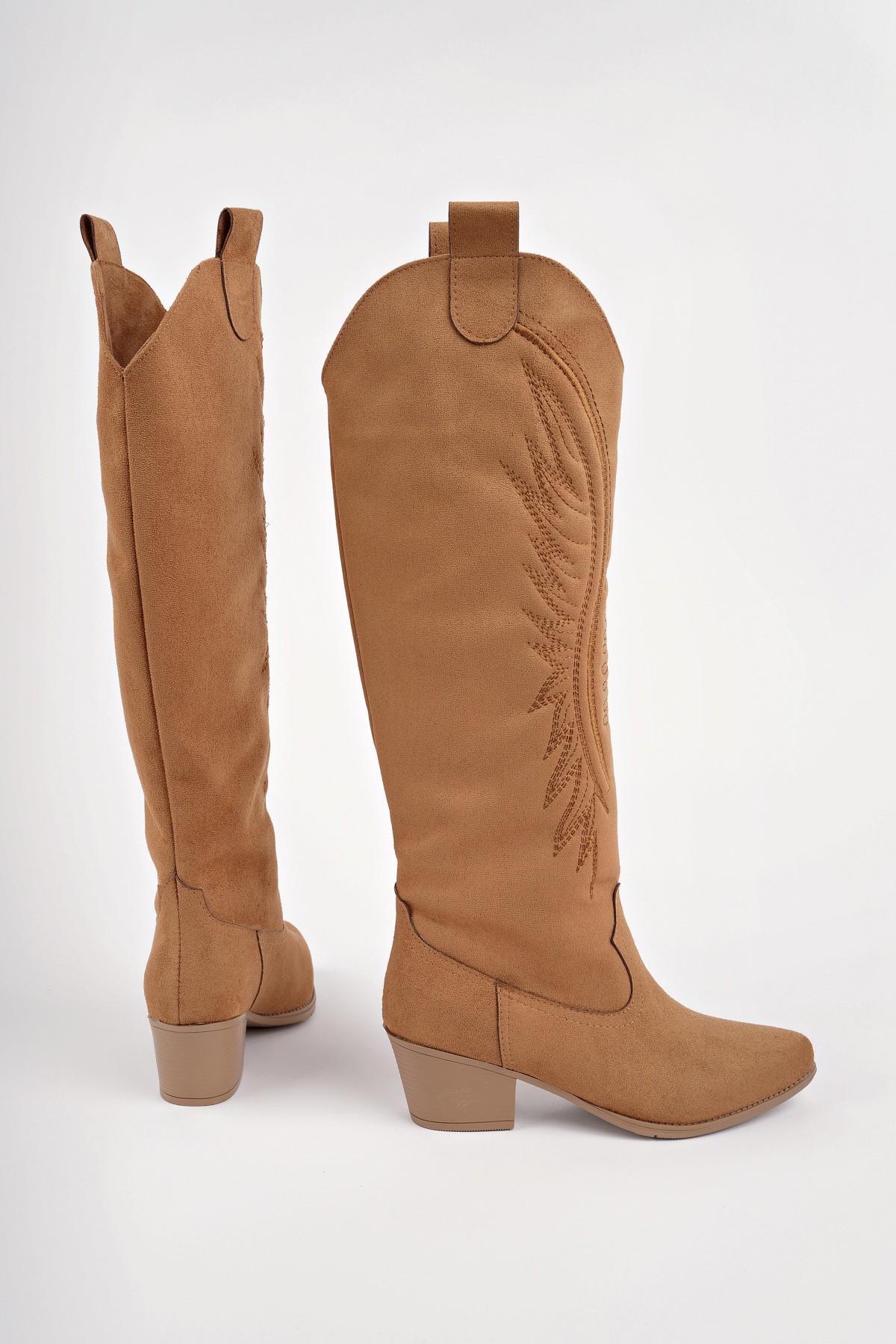 RODEO Dikiş Detaylı Kalın Topuklu Kovboy Kadın Çizme - Görsel 3