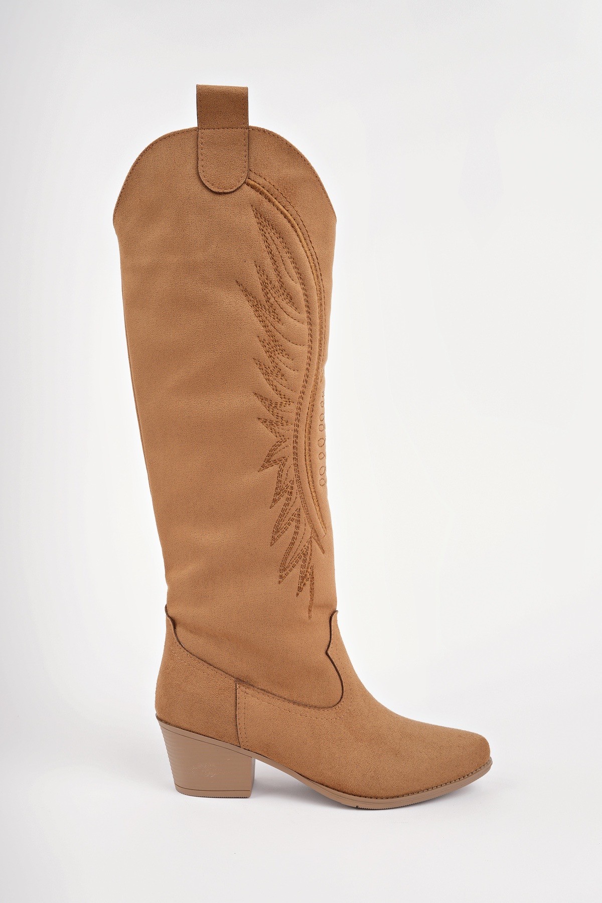 RODEO Dikiş Detaylı Kalın Topuklu Kovboy Kadın Çizme - Görsel 4