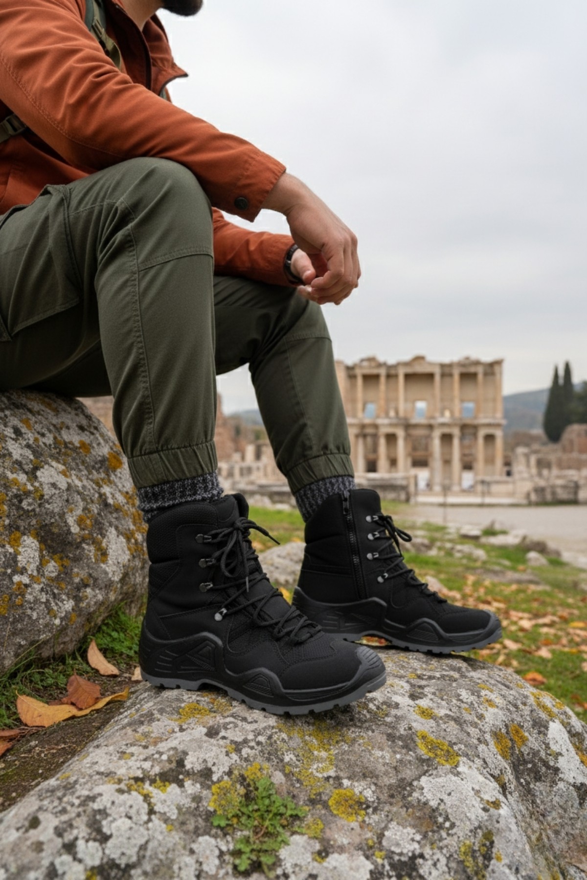 RANGER Tactical Askeri Fermuarlı ve Bağcıklı Postal Çöl Botu - Görsel 4