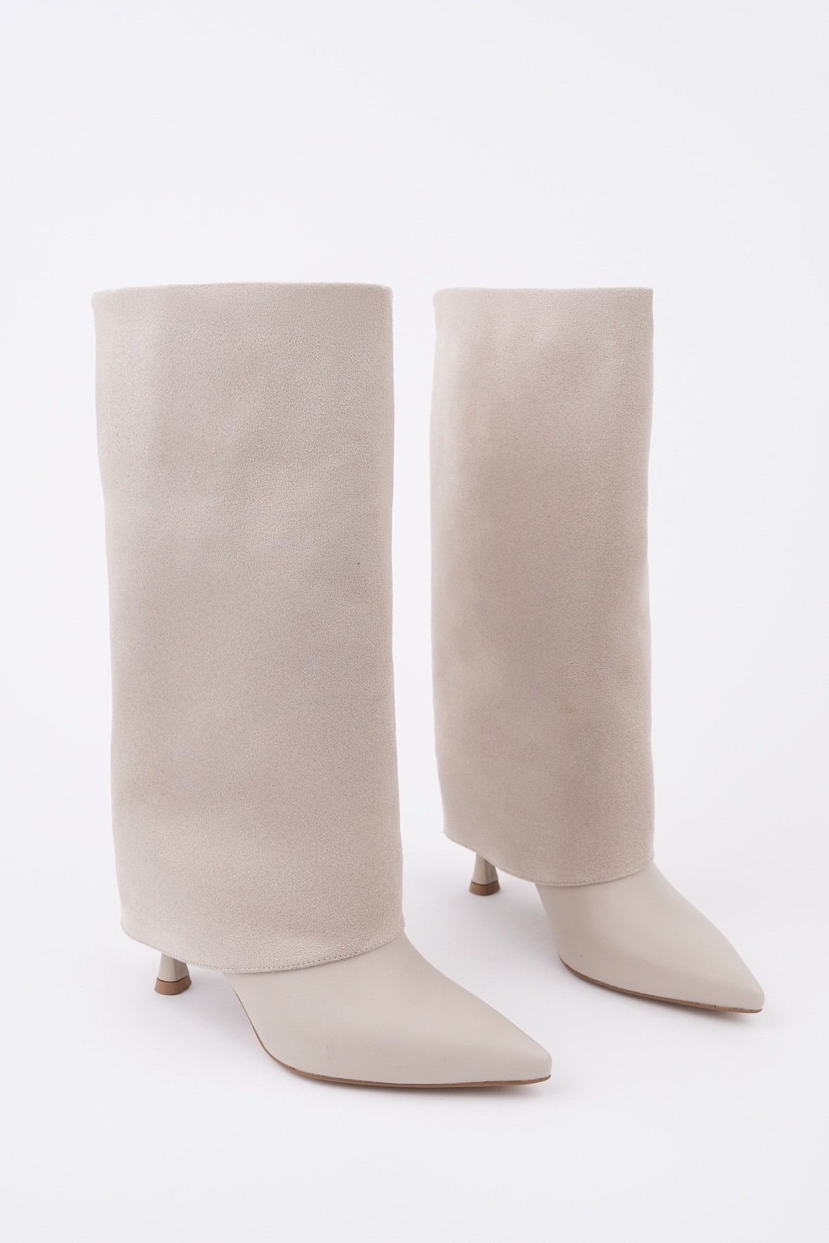 CATİE Süet Sivri Burun İnce Topuklu Kadın Çizme - Görsel 3