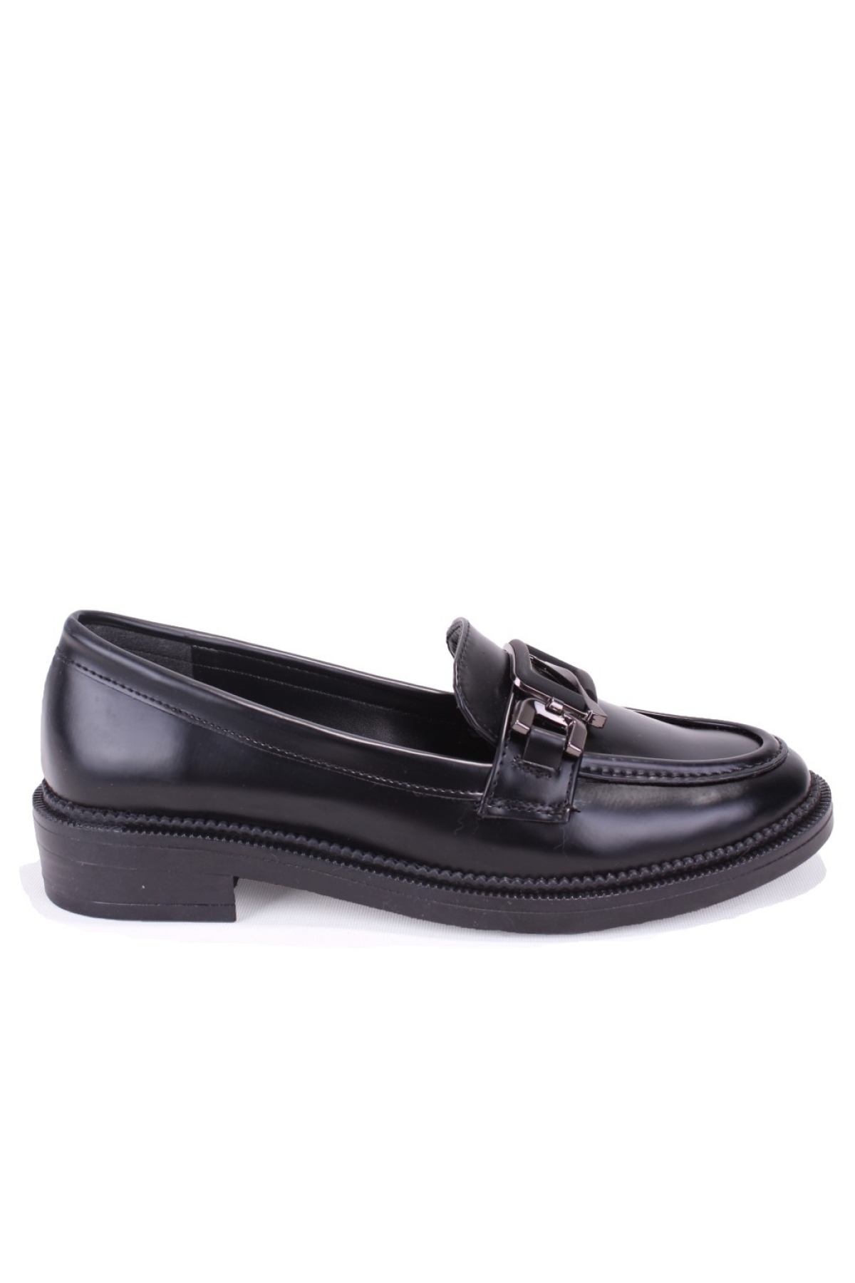 DZA07-863701 Siyah Günlük Loafer Kadın Ayakkabı - Görsel 3
