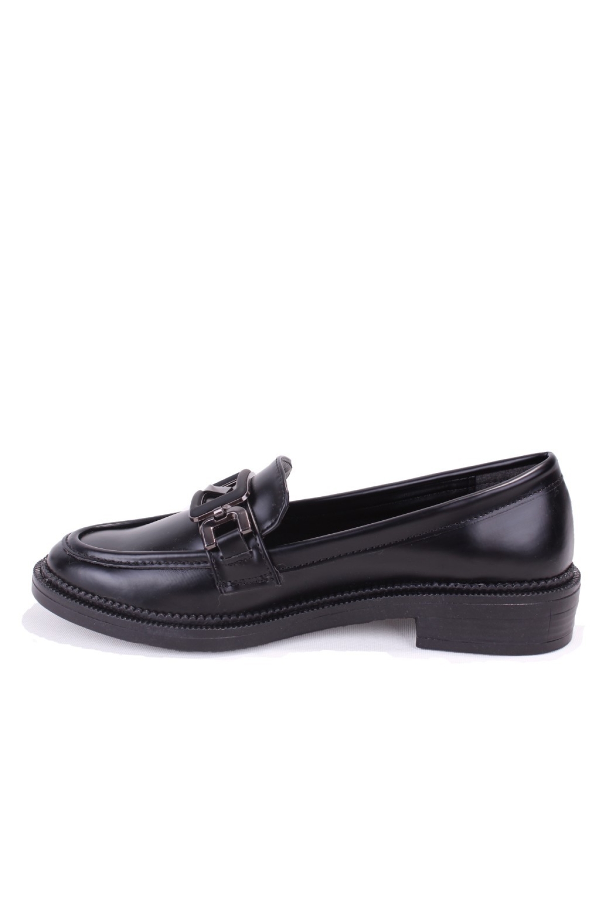 DZA07-863701 Siyah Günlük Loafer Kadın Ayakkabı - Görsel 4