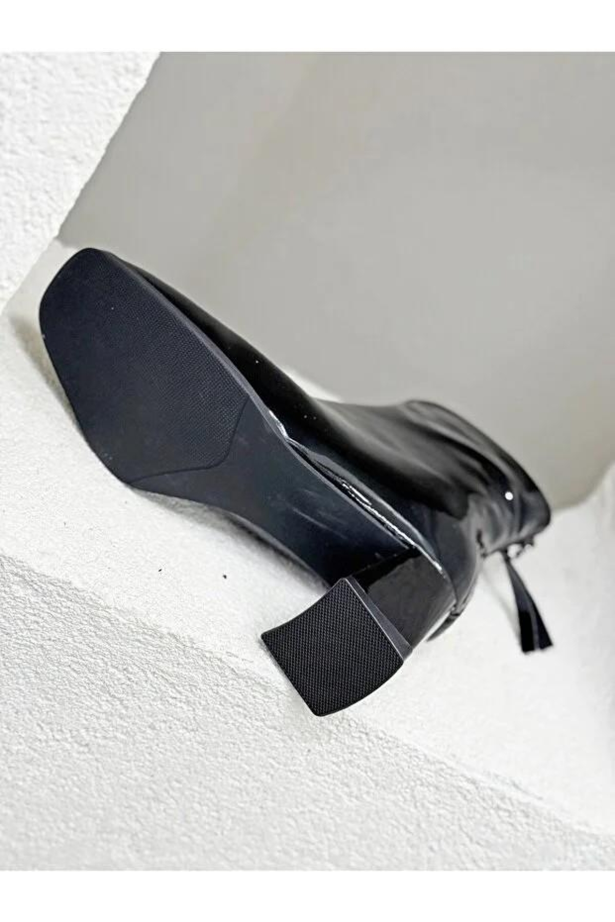 26K415-1 Rugan Özel Tasarım Arkadan Fermuarlı Topuklu Kadın Bot - Görsel 7