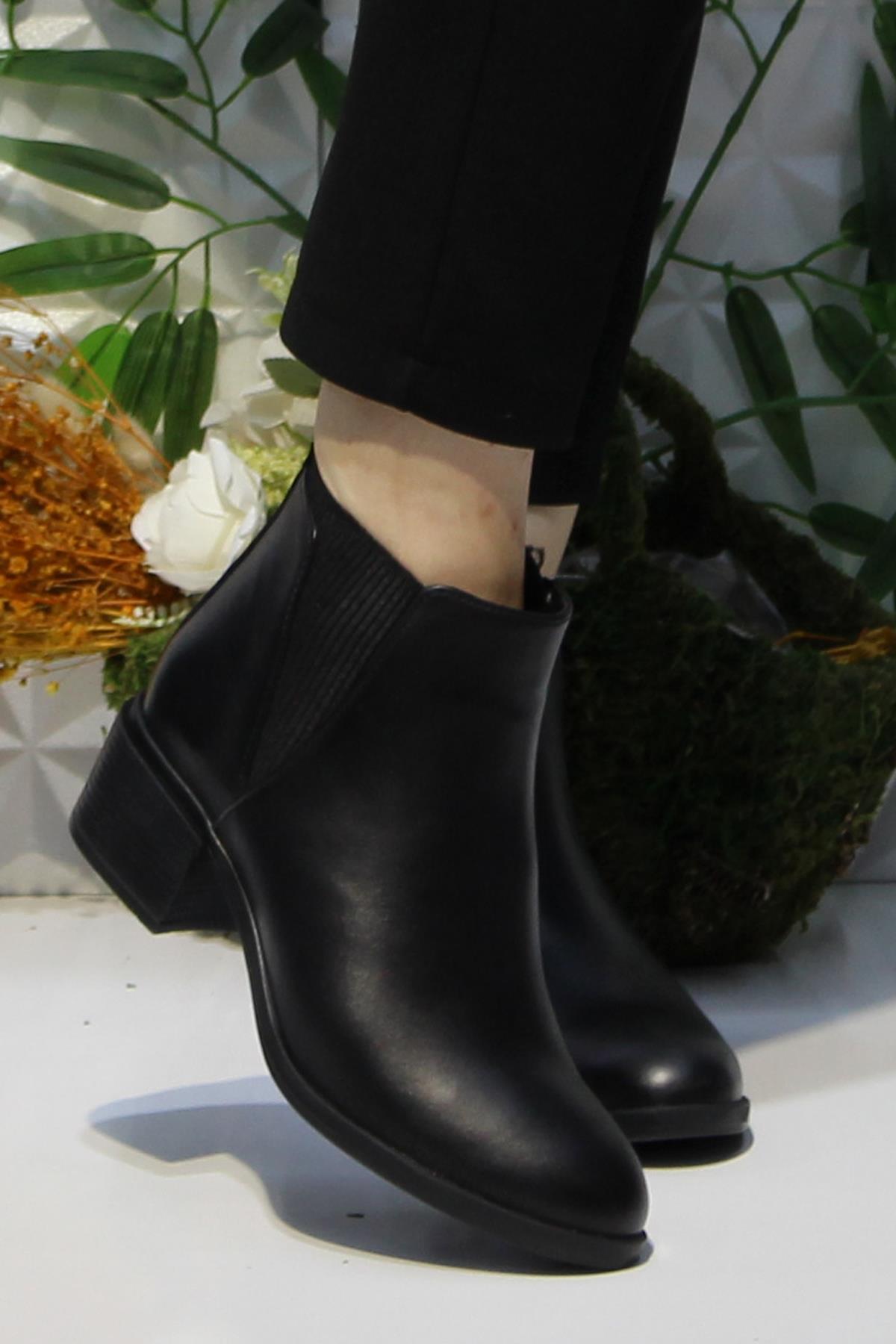 Frida 4205 Rahat Esnek Hakiki Deri Kadın Bot - Görsel 2