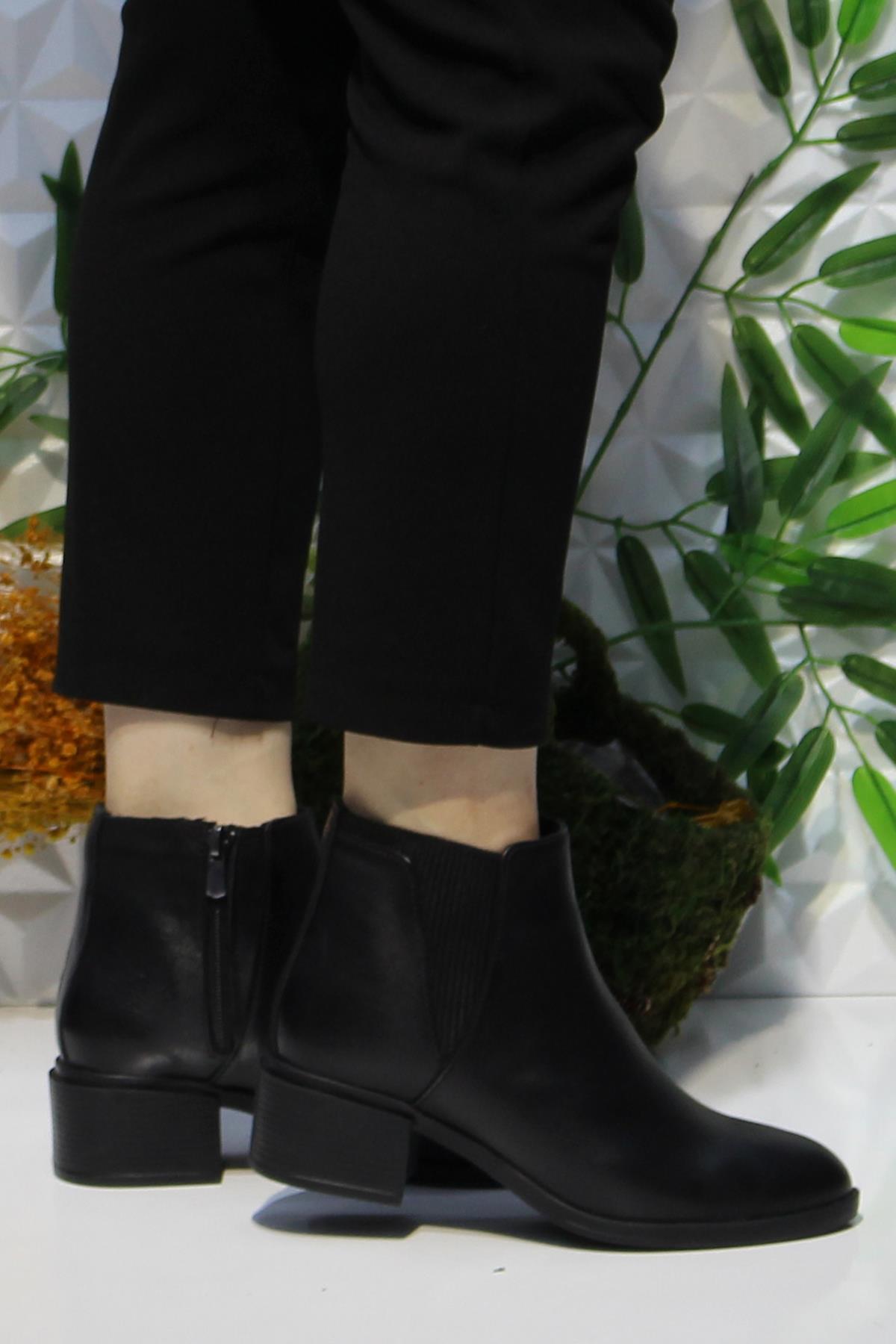 Frida 4205 Rahat Esnek Hakiki Deri Kadın Bot - Görsel 3