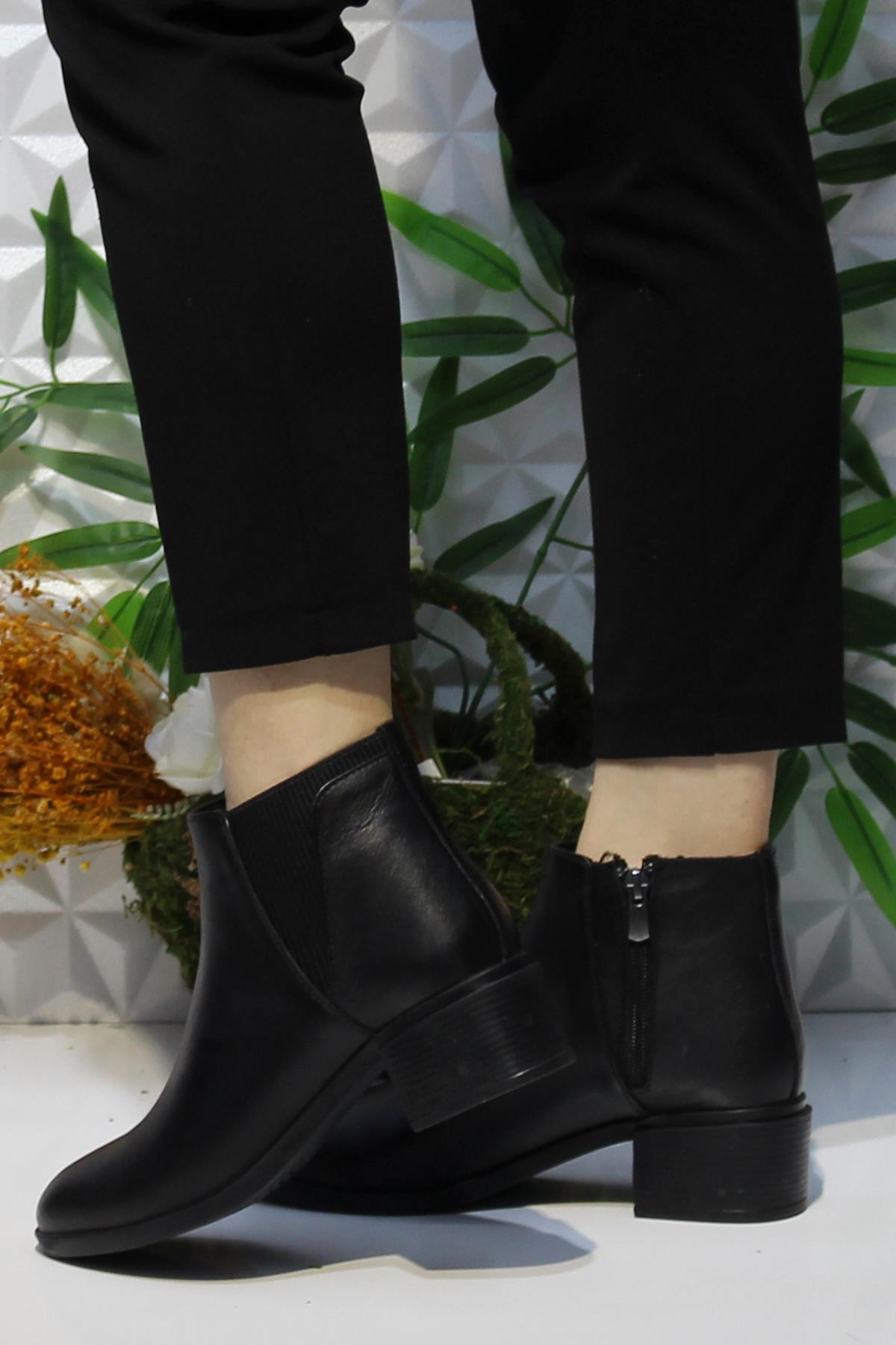 Frida 4205 Rahat Esnek Hakiki Deri Kadın Bot - Görsel 4