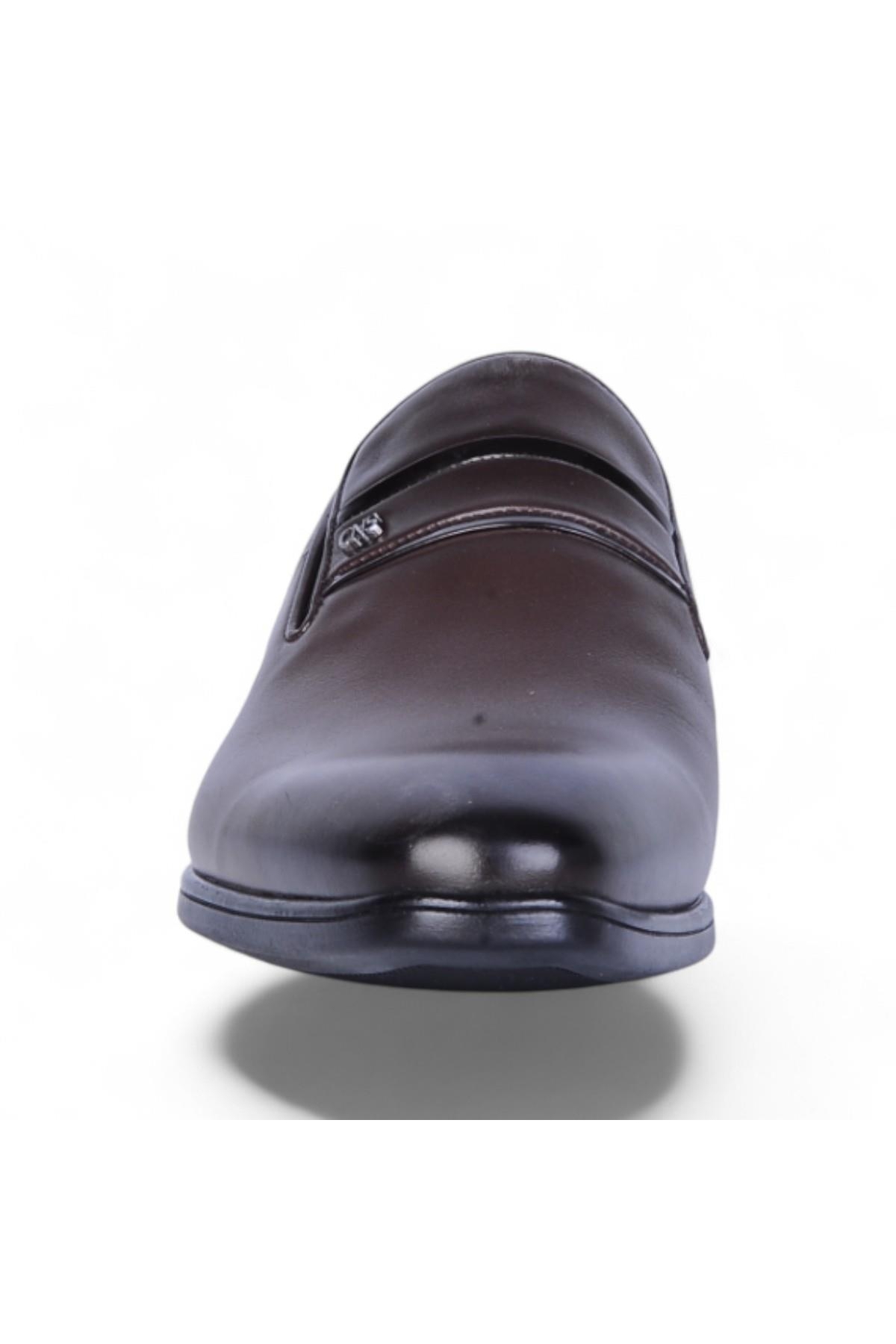 447 Kahve Antik Kauçuk %Deri Erkek Klasik Ayakkabı - Görsel 4
