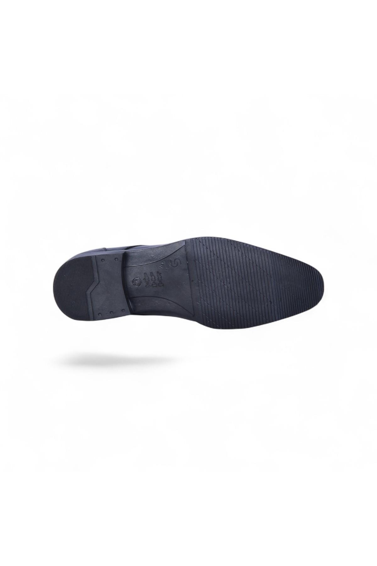 526 Siyah Antik Kauçuk %Deri Erkek Klasik Ayakkabı - Görsel 5