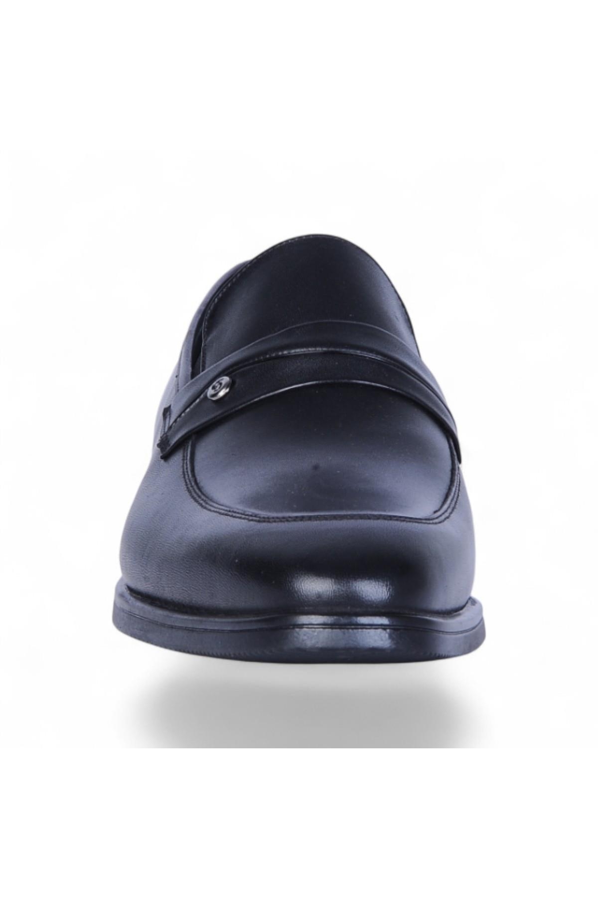 549 Siyah Antik Kauçuk %Deri Erkek Klasik Ayakkabı - Görsel 4