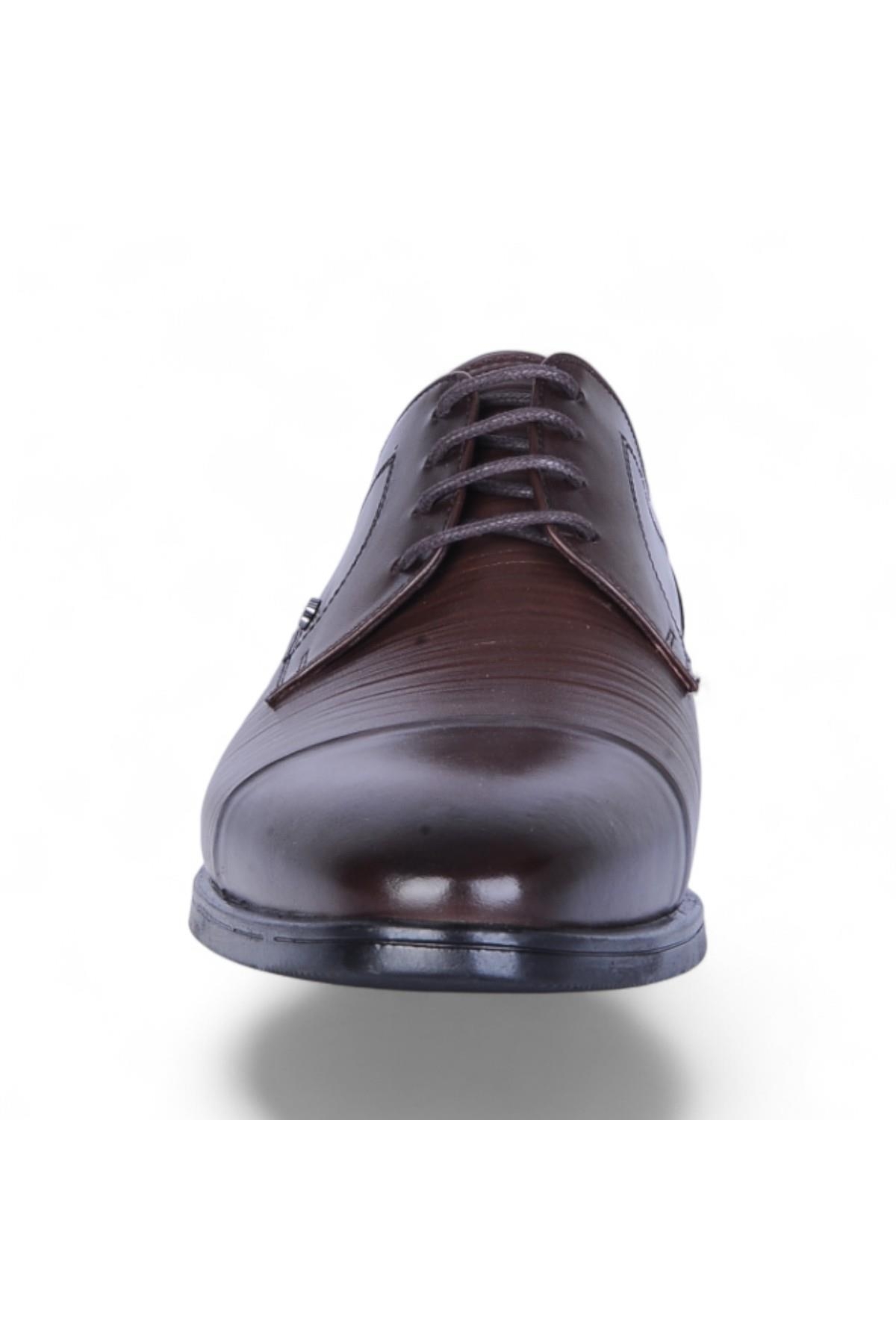 526 Kahve Antik Kauçuk %Deri Erkek Klasik Ayakkabı - Görsel 4