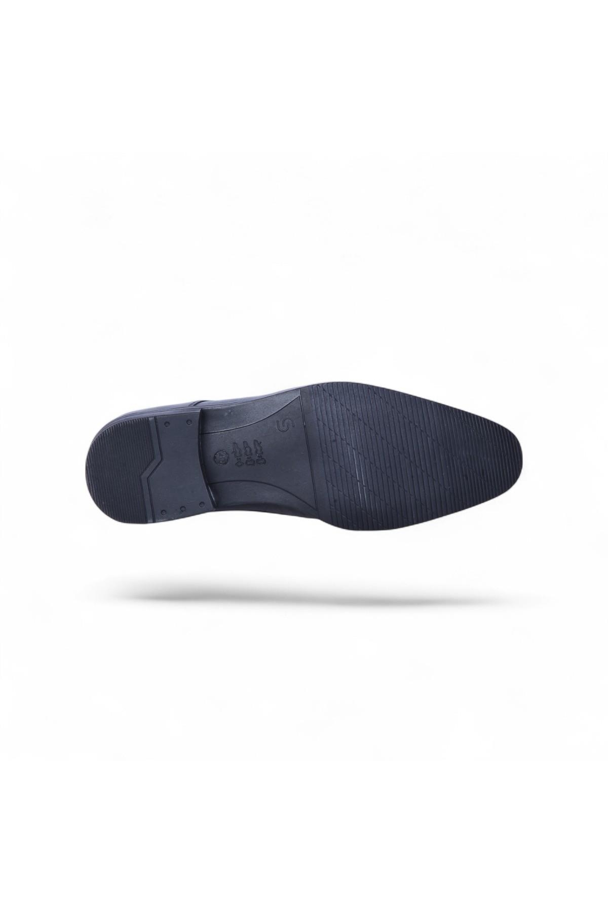 525 Siyah Antik Kauçuk %Deri Erkek Klasik Ayakkabı - Görsel 5