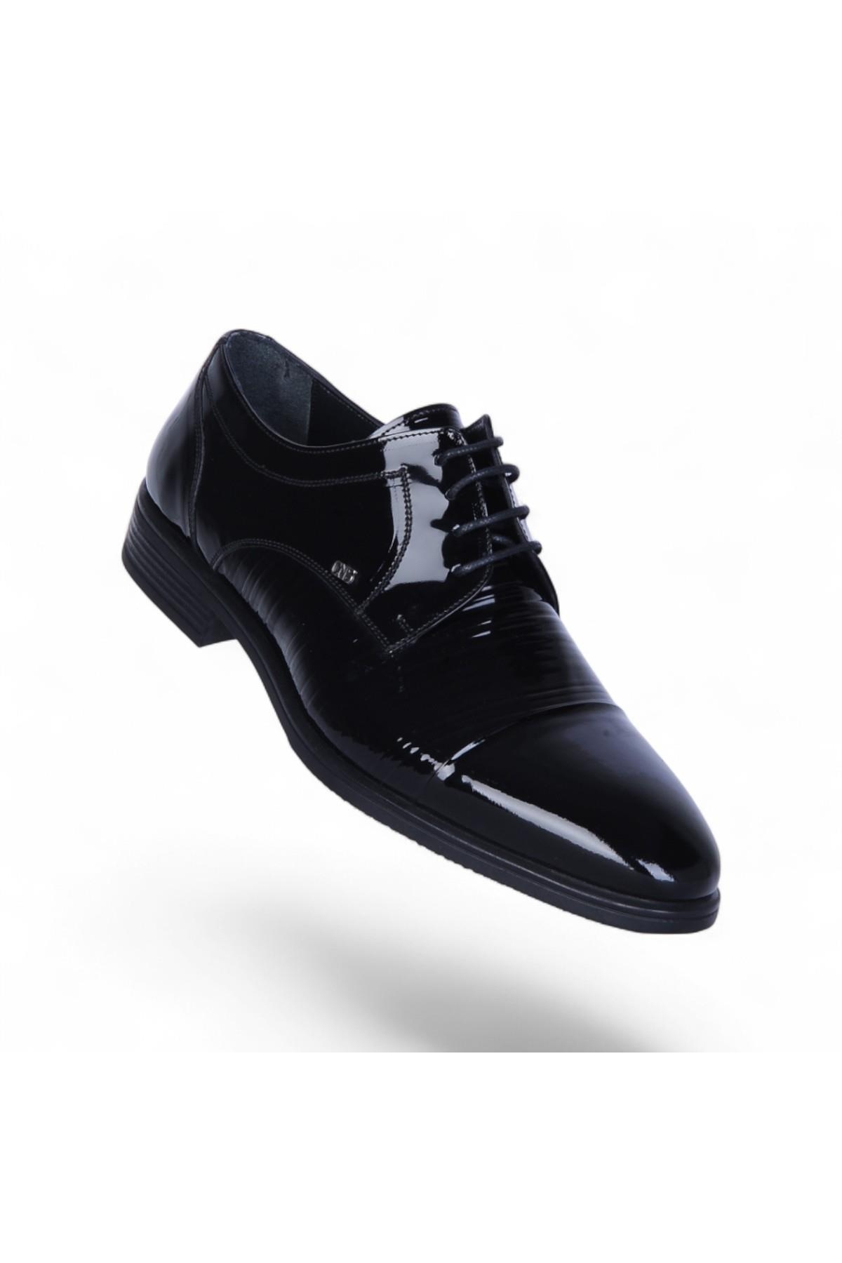 526 Siyah Rugan Kauçuk %Deri Erkek Klasik Ayakkabı - Görsel 2