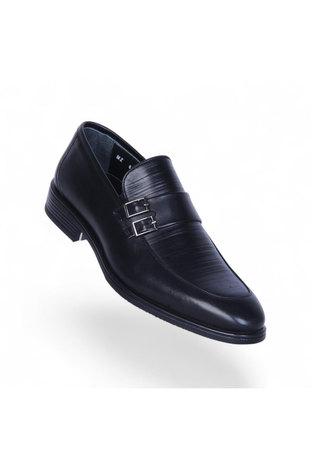 631 Siyah Antik Kauçuk %Deri Erkek Klasik Ayakkabı - Görsel 2