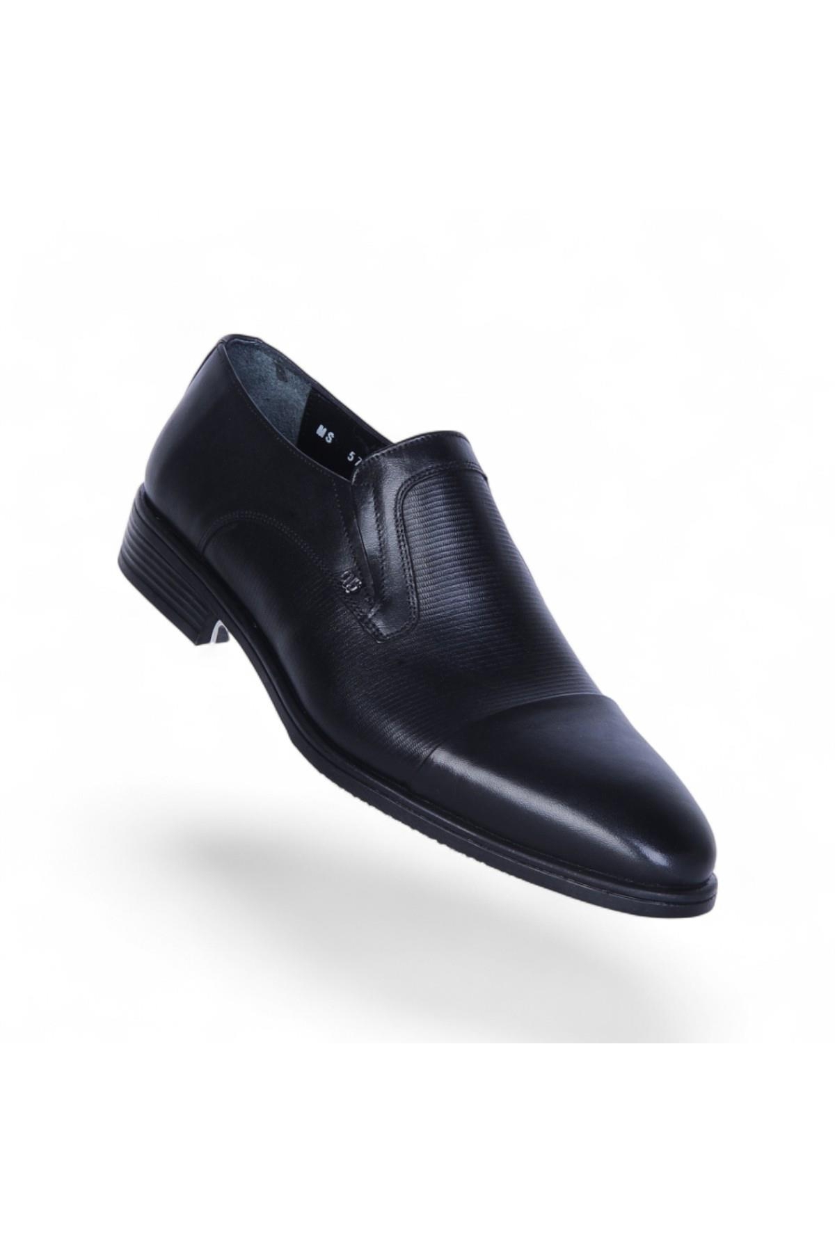 575 Siyah Antik Kauçuk %Deri Erkek Klasik Ayakkabı - Görsel 2