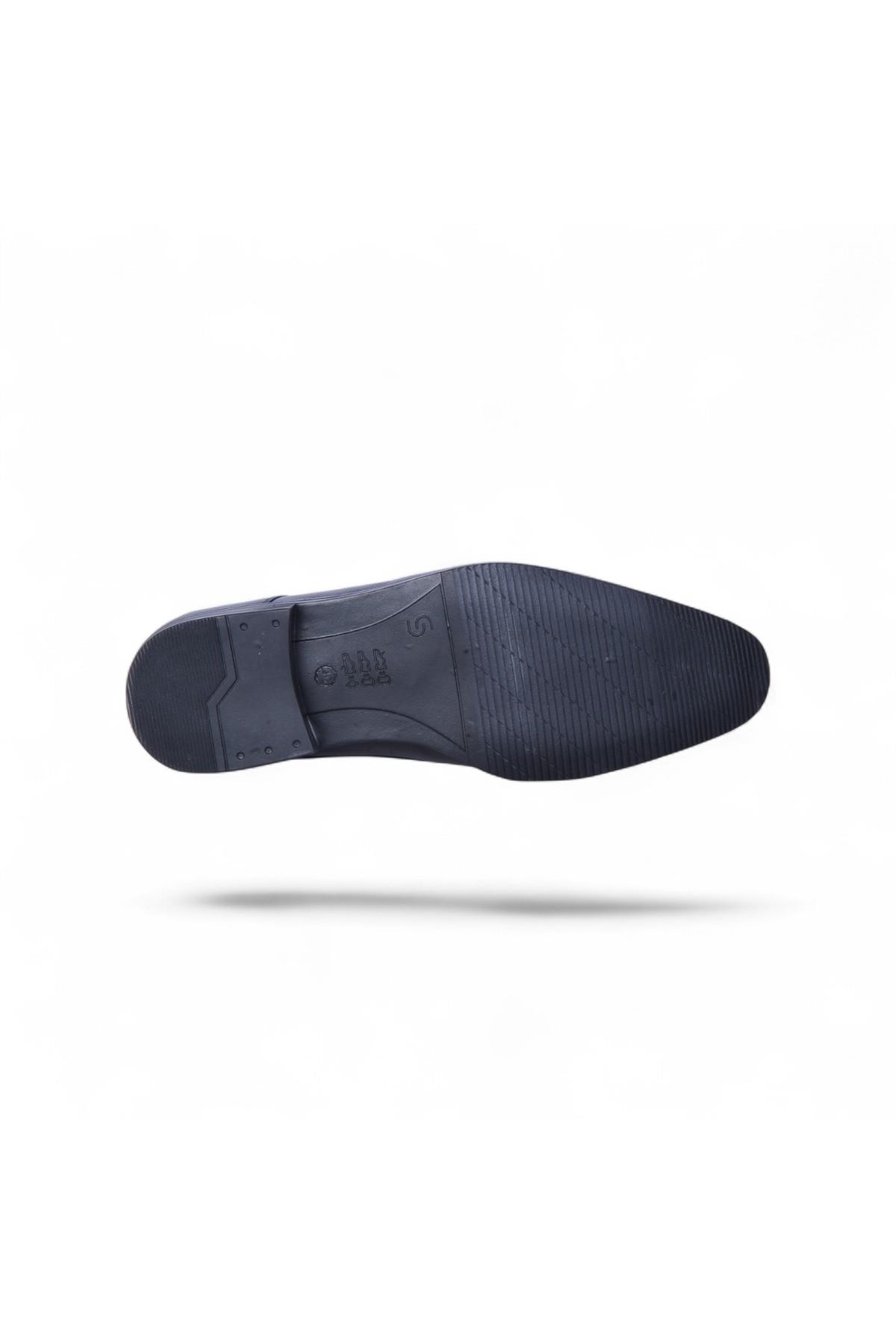 575 Siyah Antik Kauçuk %Deri Erkek Klasik Ayakkabı - Görsel 5