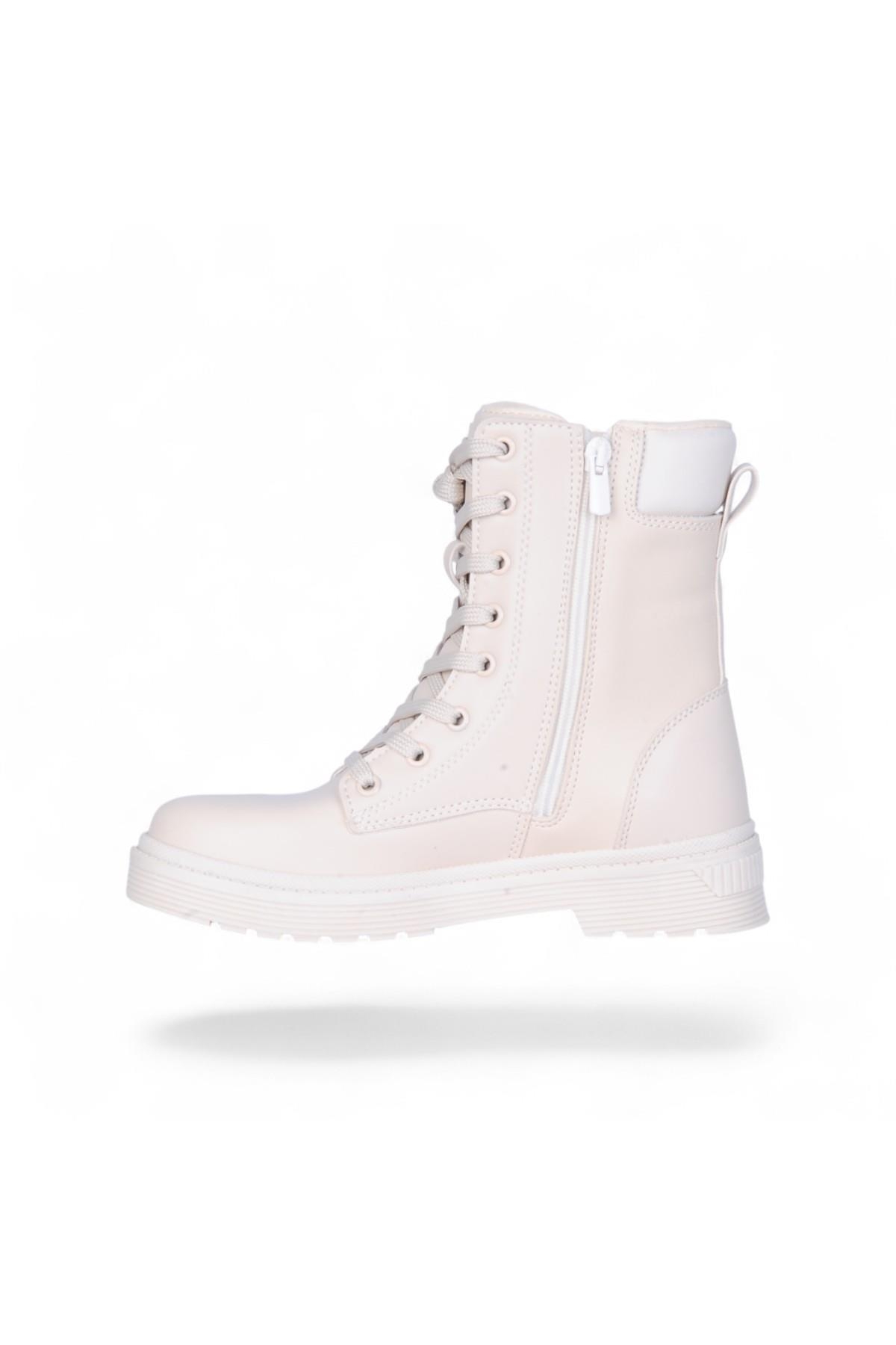 Skuaıter 24070 Plct Bej Kadın Düz Bot - Görsel 4