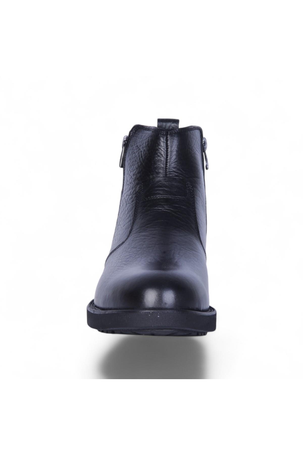 Crısso B408 Siyah Kauçuk %100 Deri Erkek Bot Ayakkabı - Görsel 4