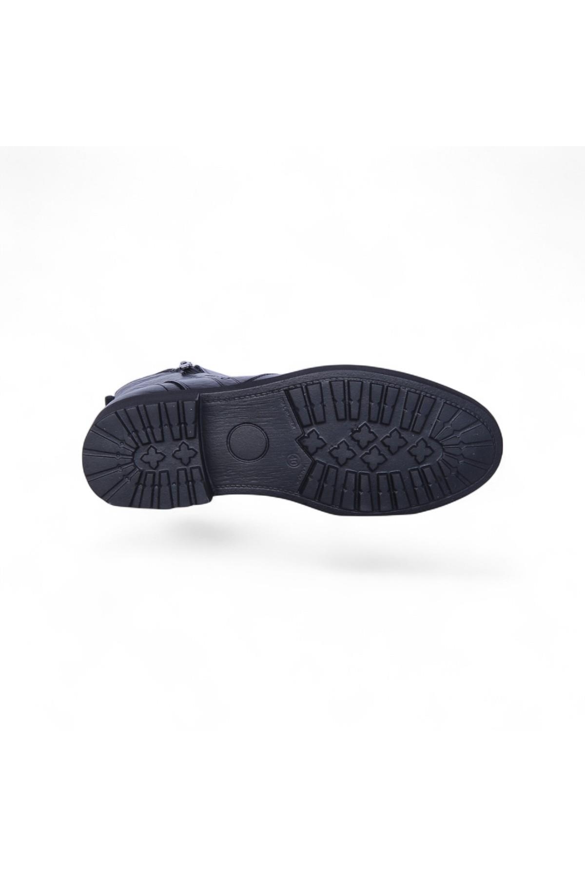 Crısso B408 Siyah Kauçuk %100 Deri Erkek Bot Ayakkabı - Görsel 5