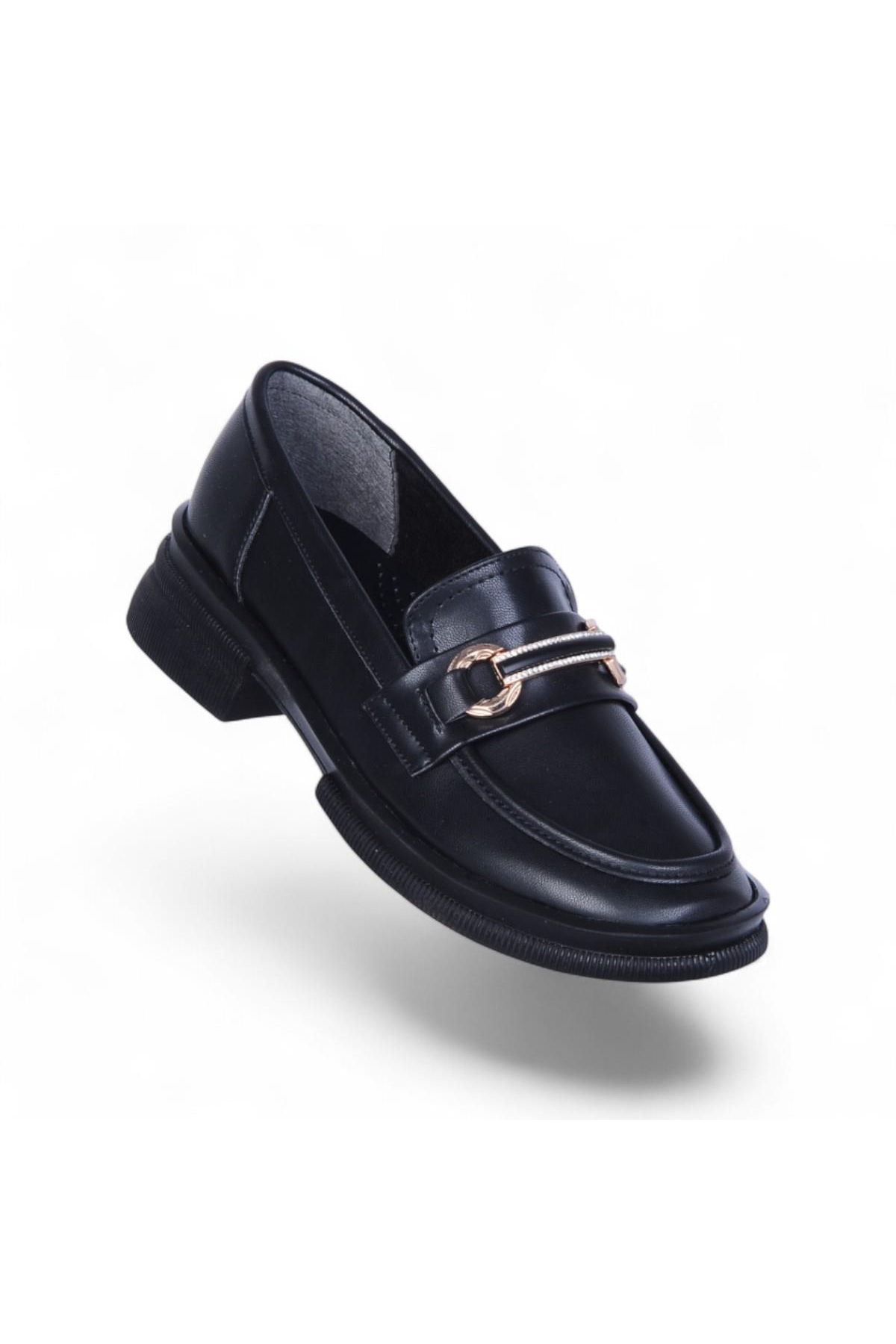 Nhr2 Siyah Kadın Loafer Ayakkabı - Görsel 2