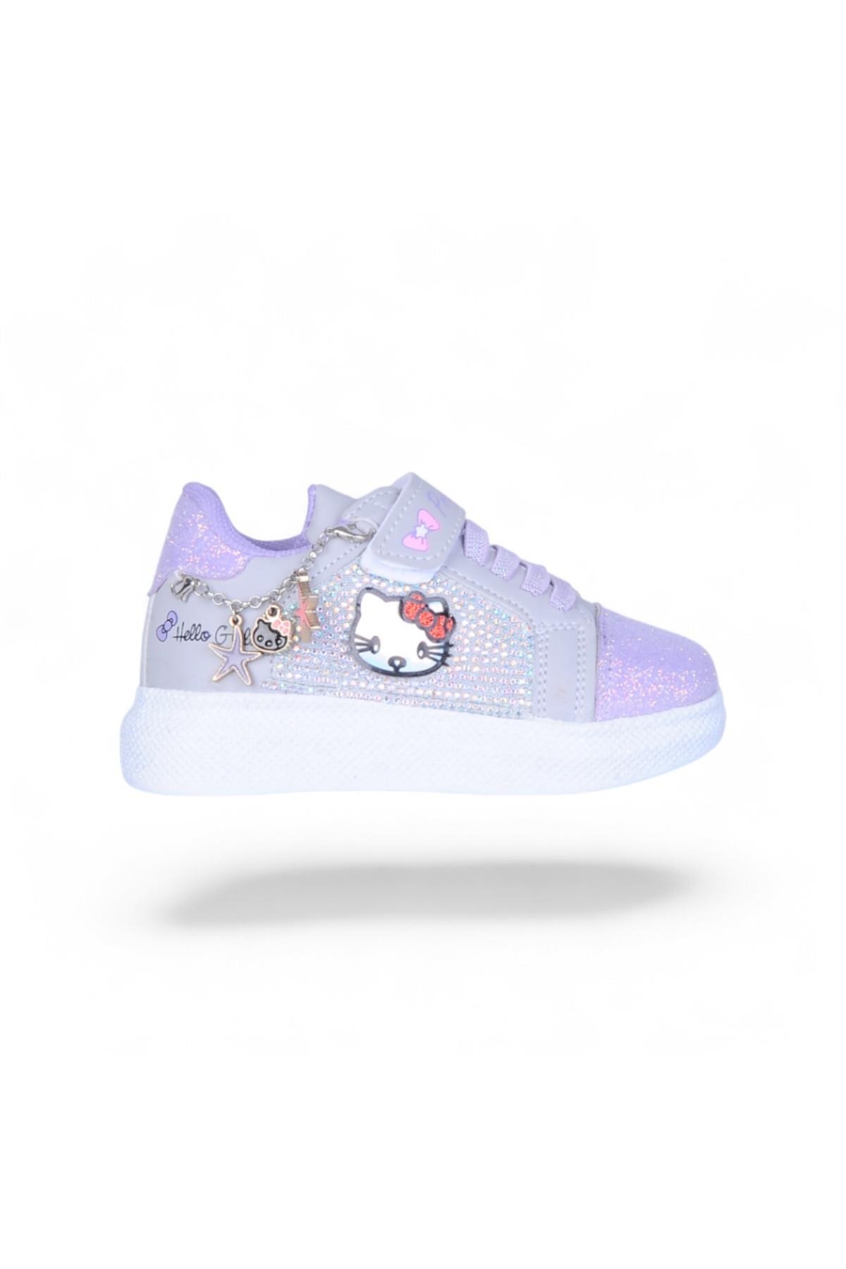 4120 Gri-Lila Kız Çocuk Sneaker Spor Ayakkabı - Görsel 3