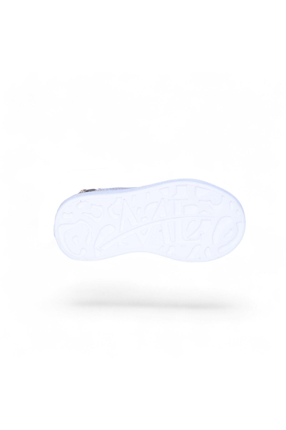 4120 Gri-Lila Kız Çocuk Sneaker Spor Ayakkabı - Görsel 5