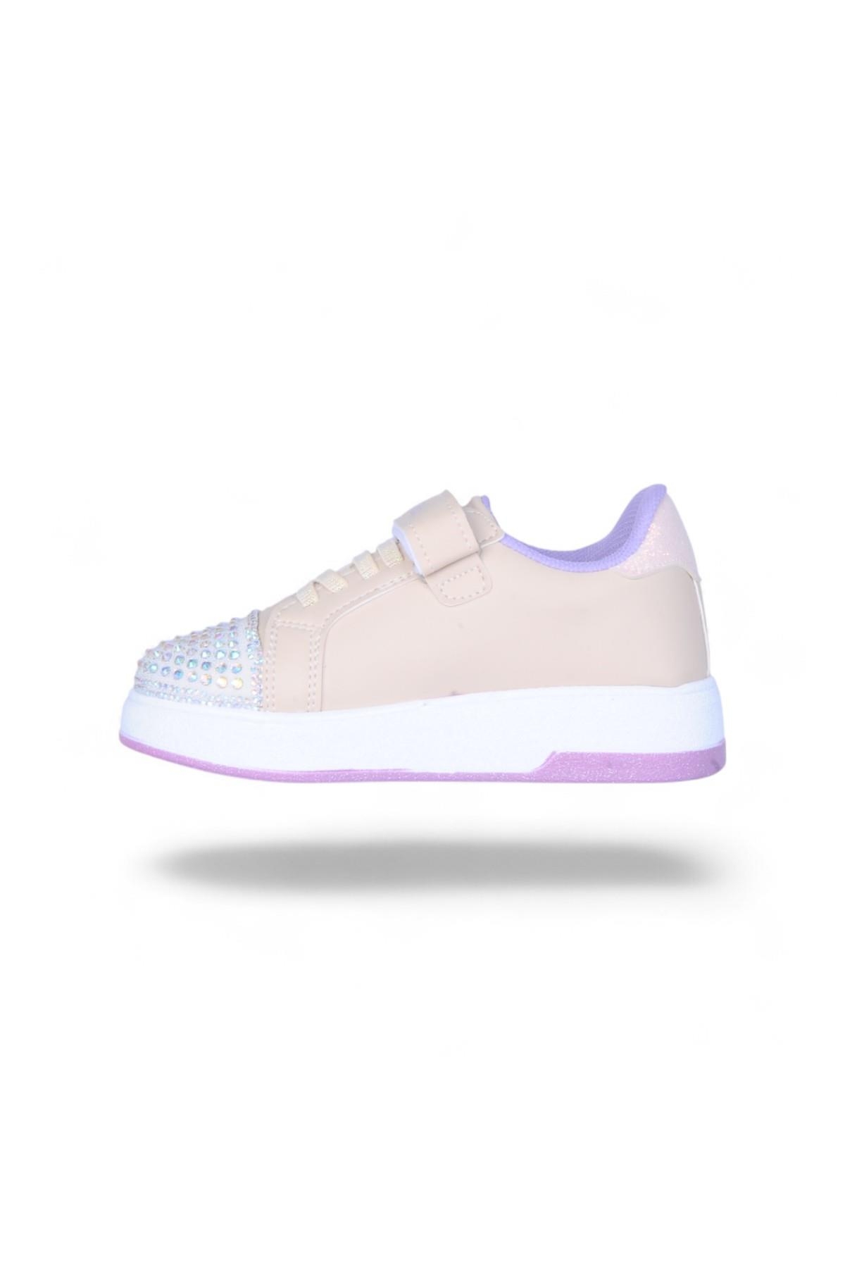 4110 Bej Kız Çocuk Sneaker Spor Ayakkabı - Görsel 4