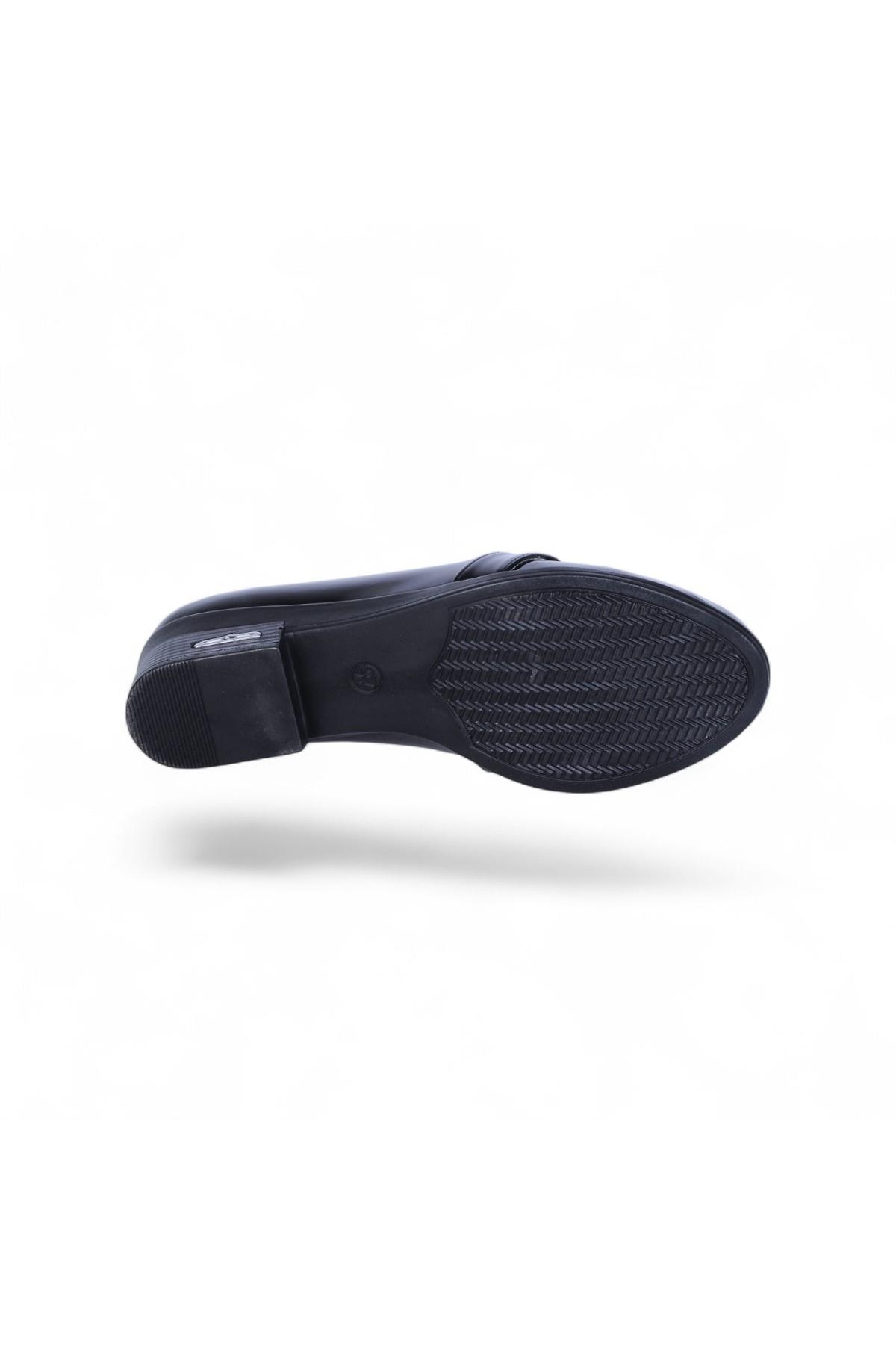 Esrc-605 Siyah Kadın 3Cm Topuklu Ayakkabı - Görsel 5