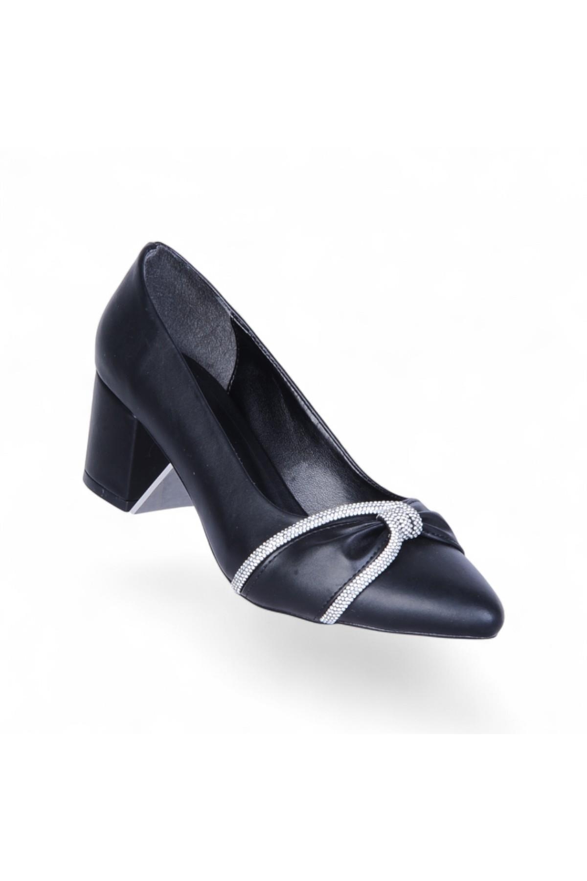 Pıno2 Siyah Kadın 7Cm Topuklu Ayakkabı - Görsel 2