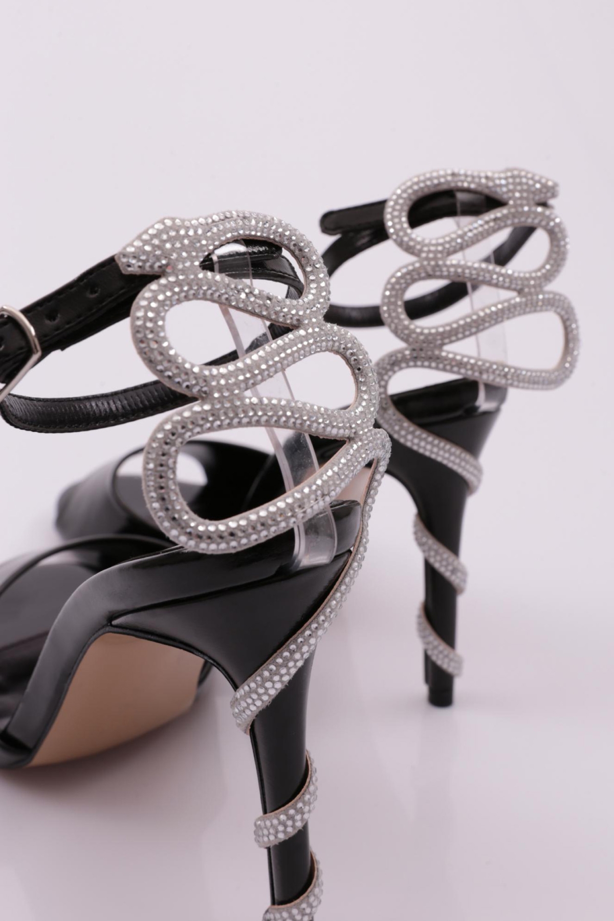 3108 Kadin Topuğu Taş İp Sarili Topuklu - Görsel 5