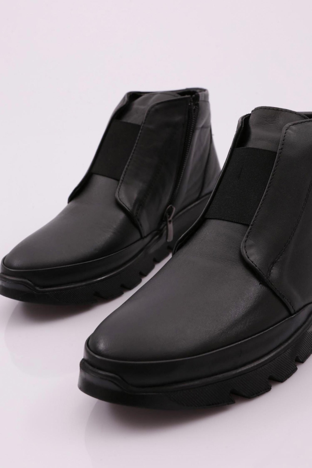 2006 Kadin Lastik Detayli Fermuarli Bot - Görsel 5