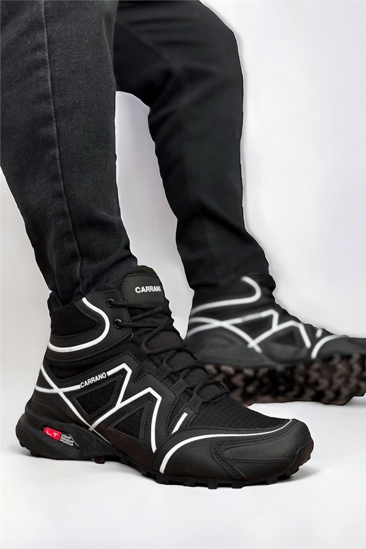Trekking Outdoor Erkek Bot SİYAH - BEYAZ - Görsel 3
