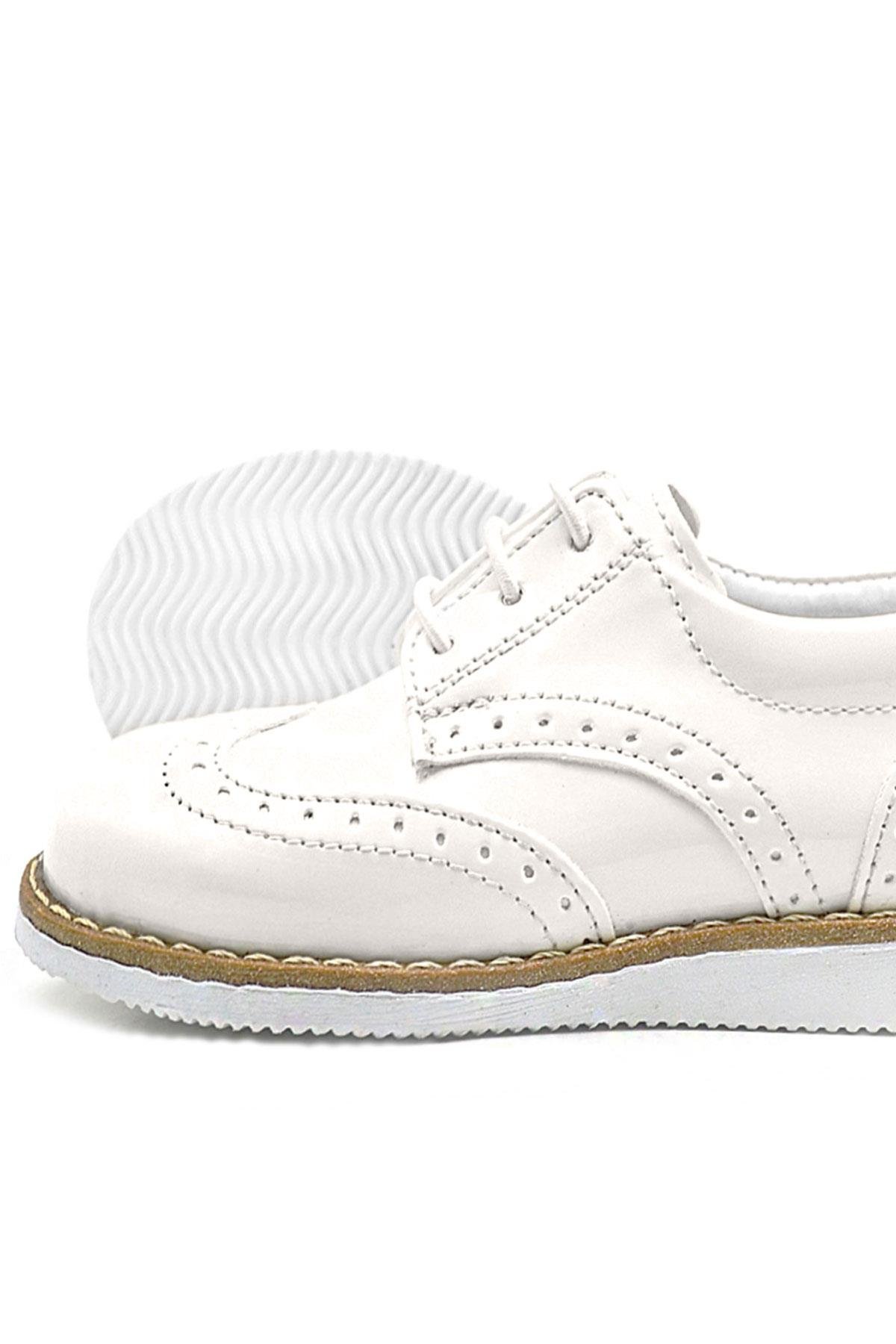 Krem Rugan Bağcıklı Erkek Bebek Klasik Ayakkabı - Görsel 7