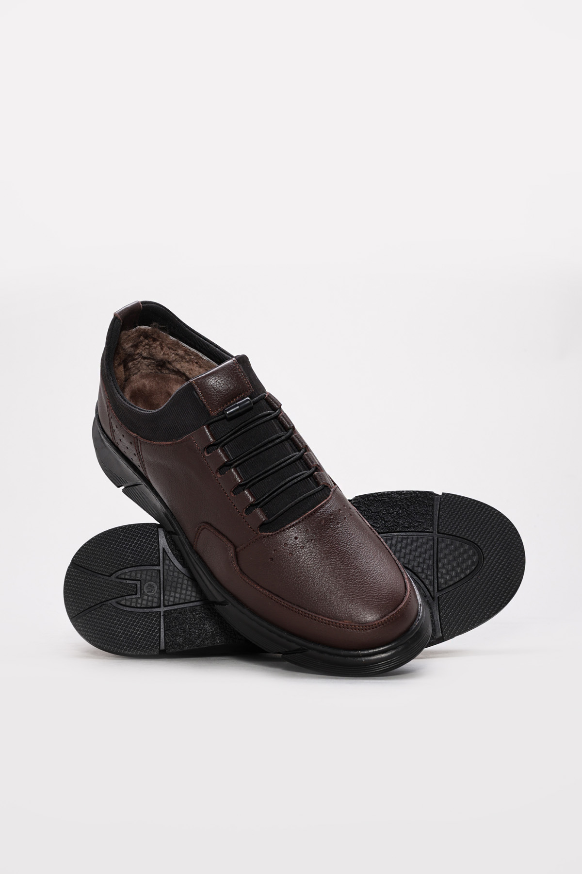 Hakiki Deri Kürklü Erkek Casual Ayakkabı 126KMA137 - Görsel 4