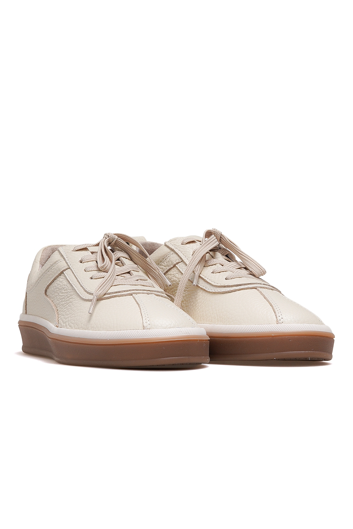 Kadın Hakiki Deri Casual Günlük Ayakkabı 25k 25452252k Z Bej - Görsel 6