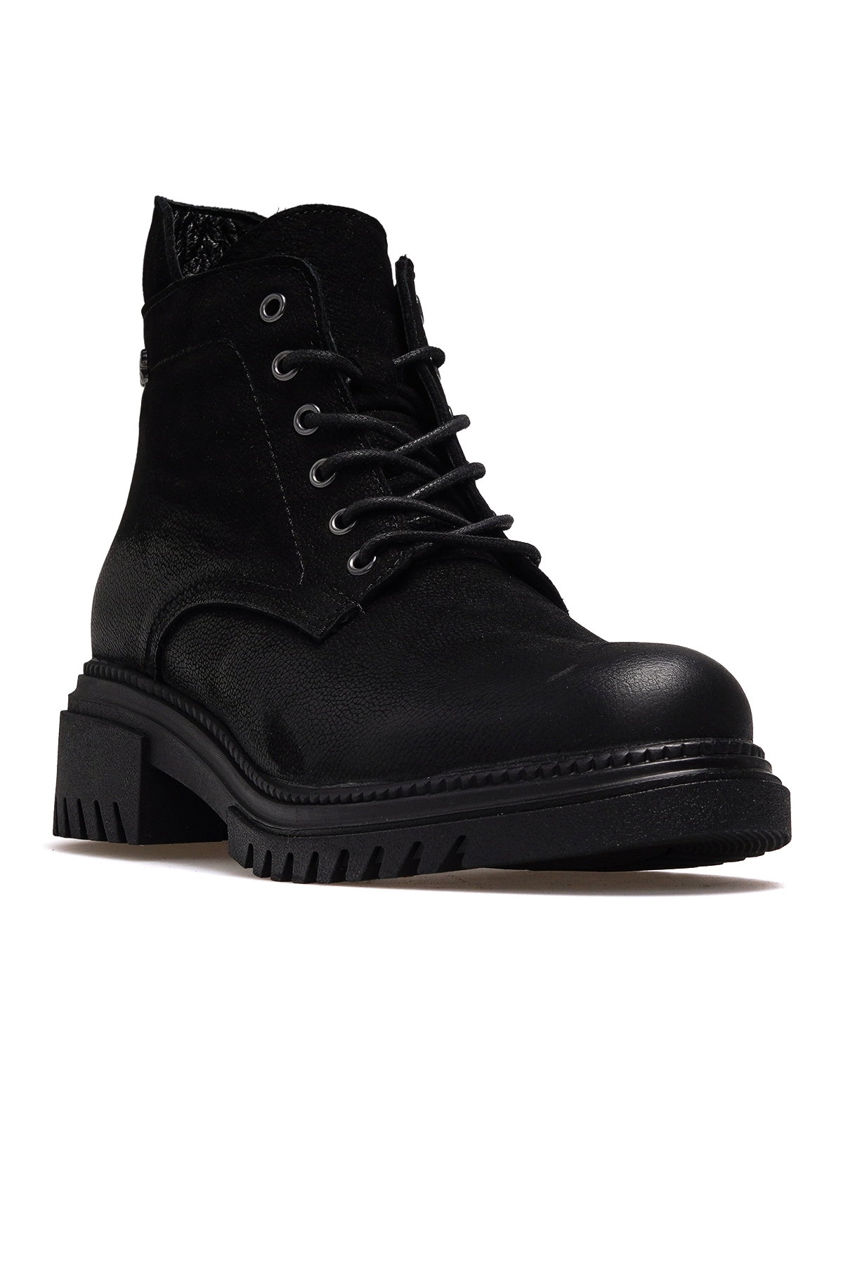 Kadın Hakiki Deri Postal Günlük Bot 25k 1950865k Z Siyah Nubuk - Görsel 5