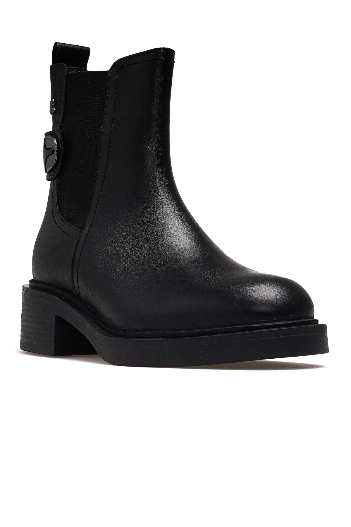 Kadın Hakiki Deri Topuklu Günlük Bot 25k 2553402k Z Siyah - Görsel 5