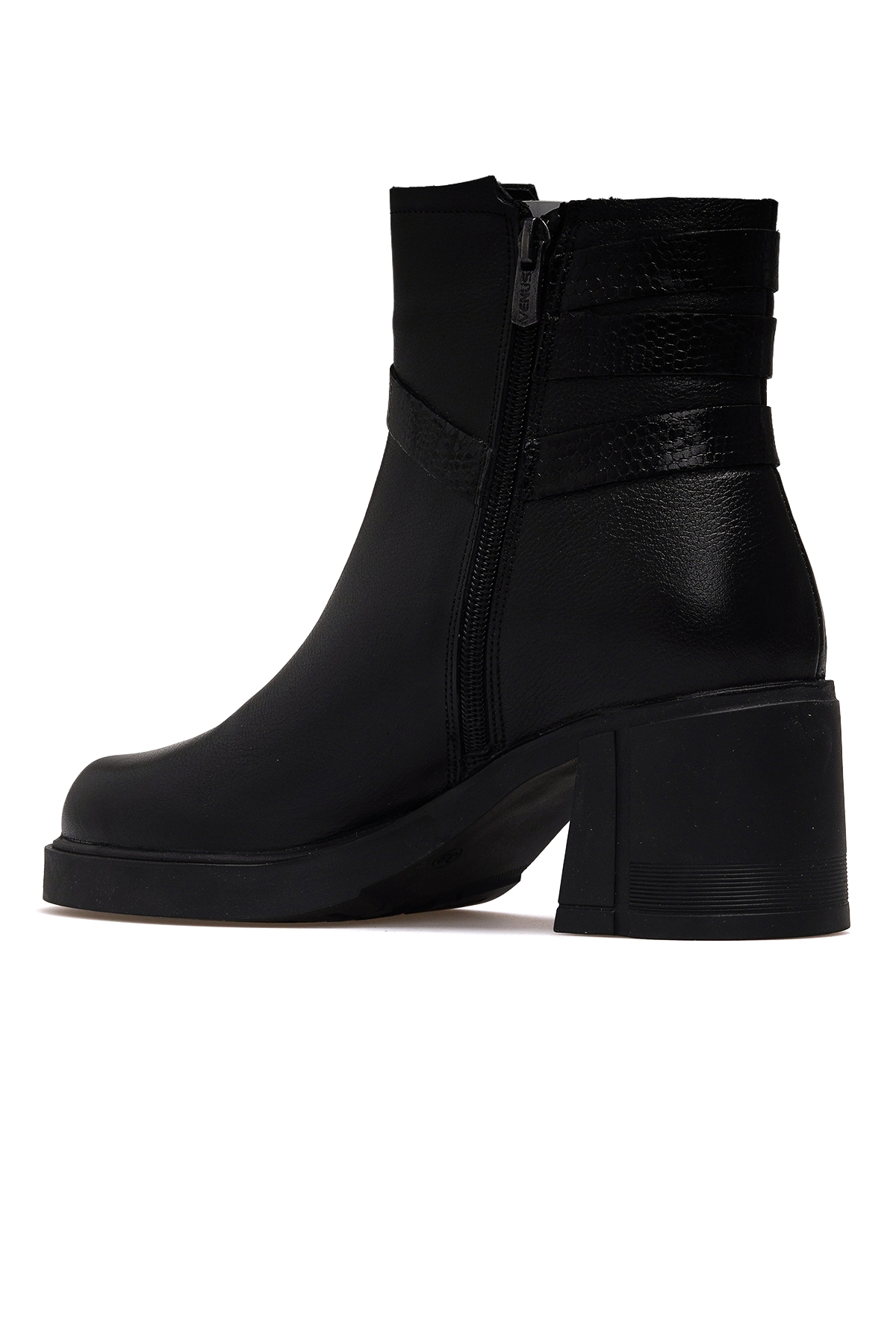 Kadın Hakiki Deri Topuklu Günlük Bot 25k 2553102k Z Siyah - Görsel 4