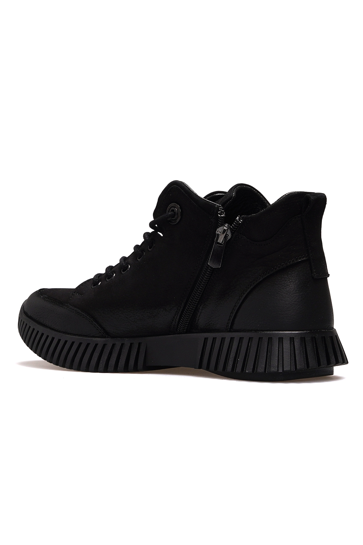 Kadın Hakiki Deri Casual Günlük Bot 25k 25402003k Z Siyah Nubuk - Görsel 4