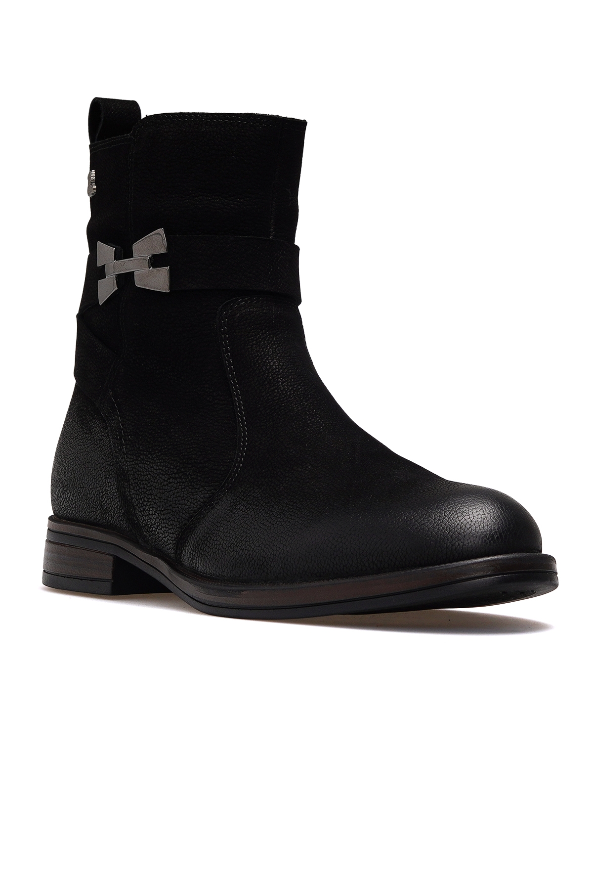 Kadın Hakiki Deri Casual Günlük Bot 25k 2552703k Z Siyah Nubuk - Görsel 5